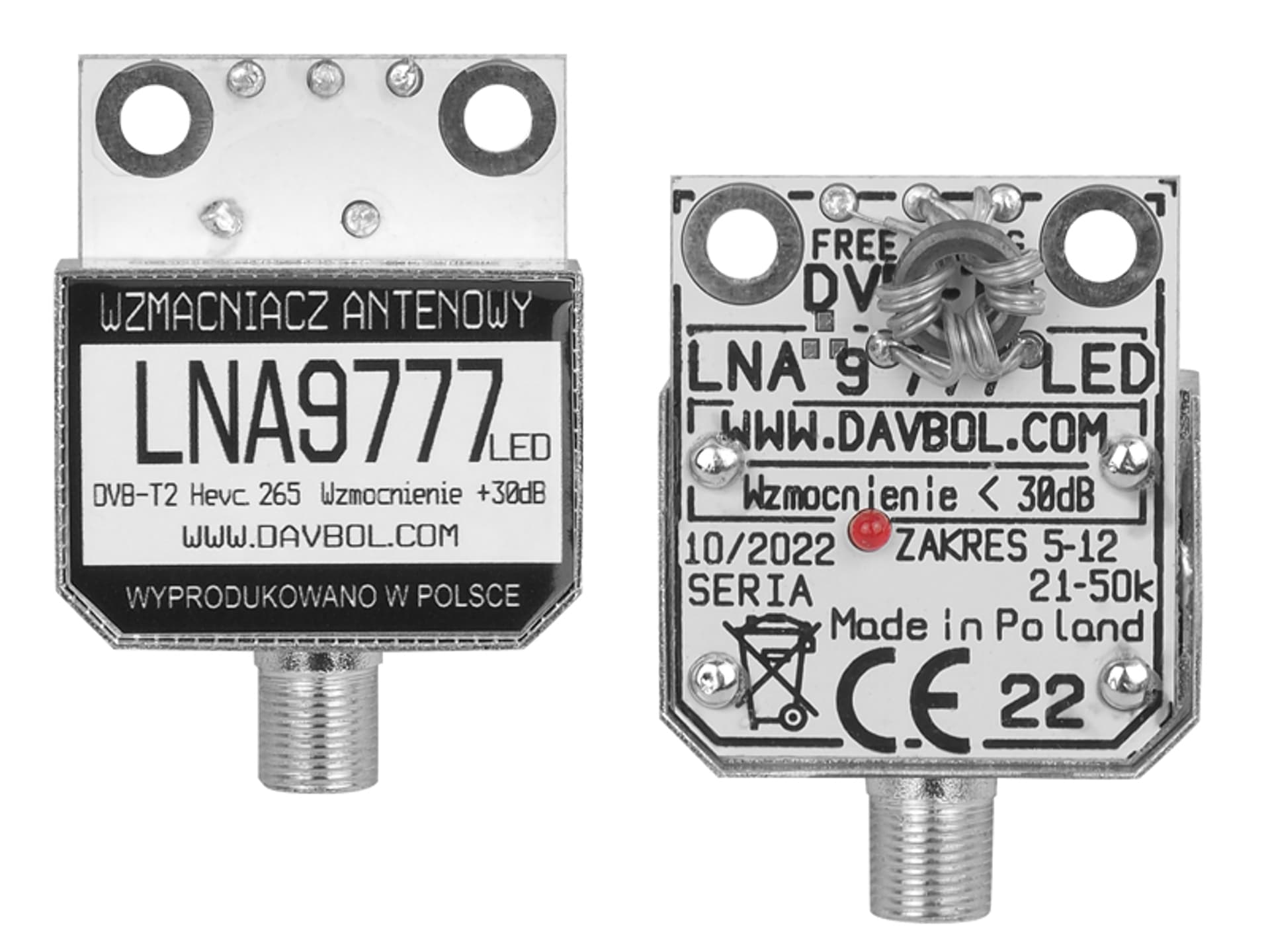 

1 szt. WZMACNIACZ ANTENOWY LNA9777 LED