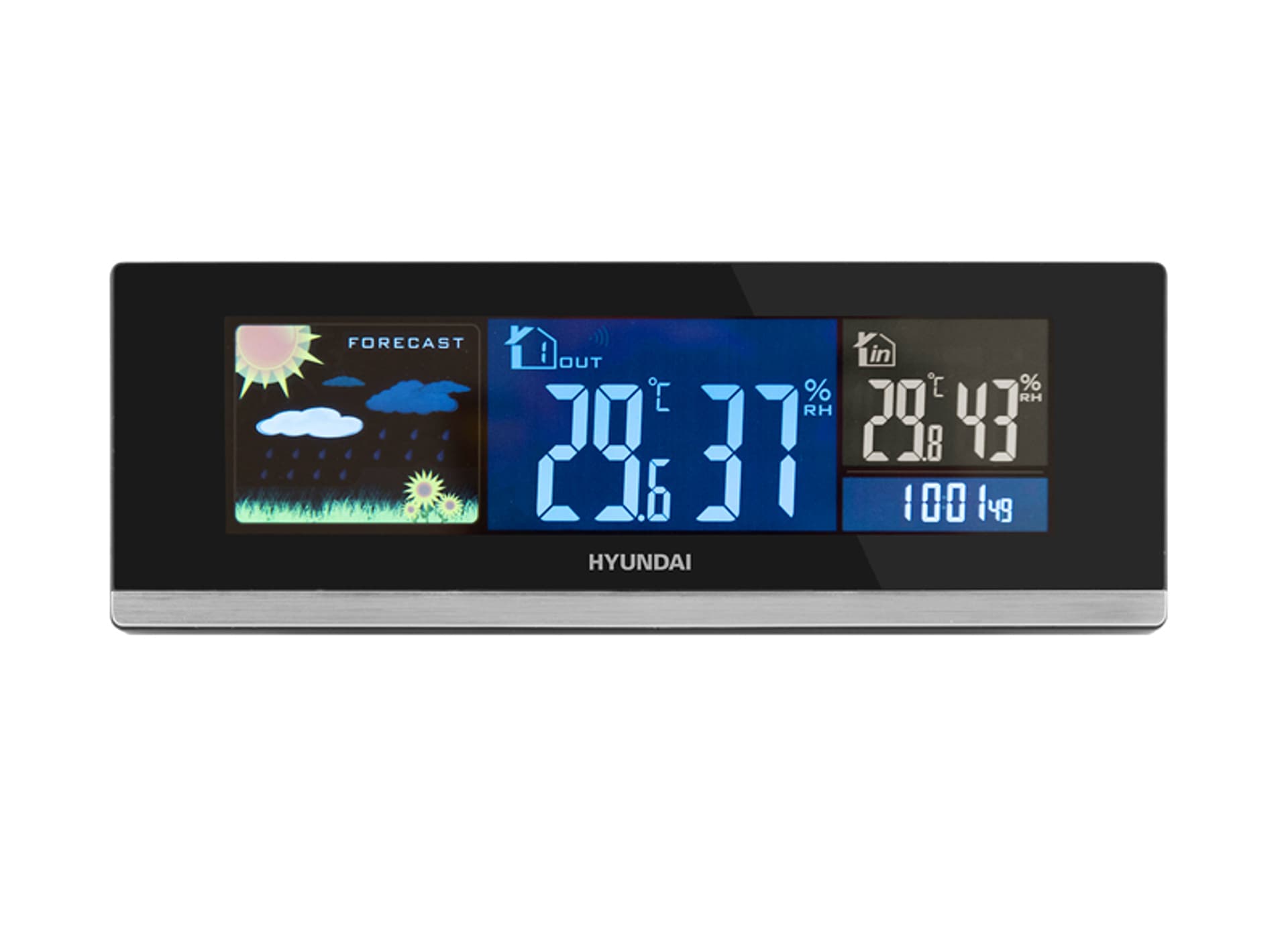 

1 szt. Stacja pogodowa HYUNDAI WS2468 kolor LCD,temperatura,data,czas,budzik,prognoza
