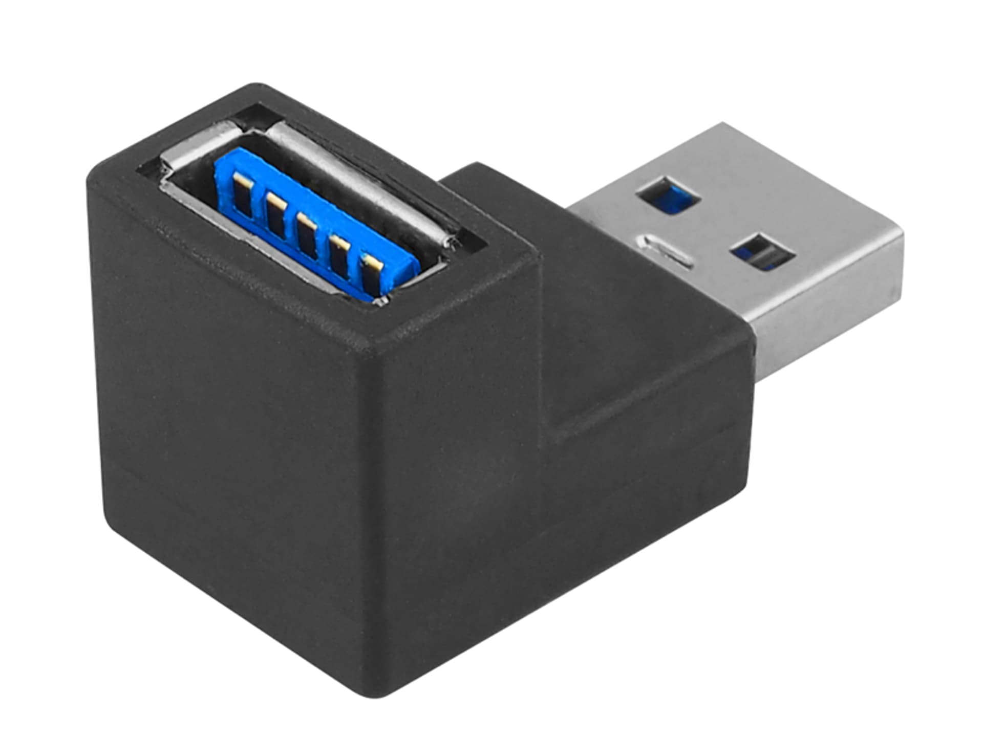 

10 szt. Przejście USB 3.0 wtyk - gniazdo kątowe.