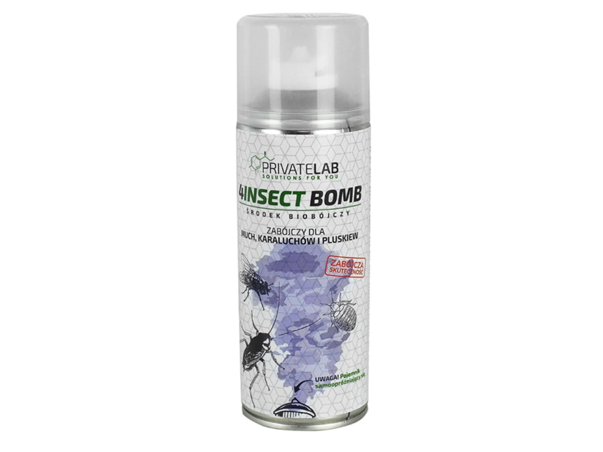 

1 op. Insect bomb 400ml cypermetryna 0,5%, tetrametryna 0,2%.
