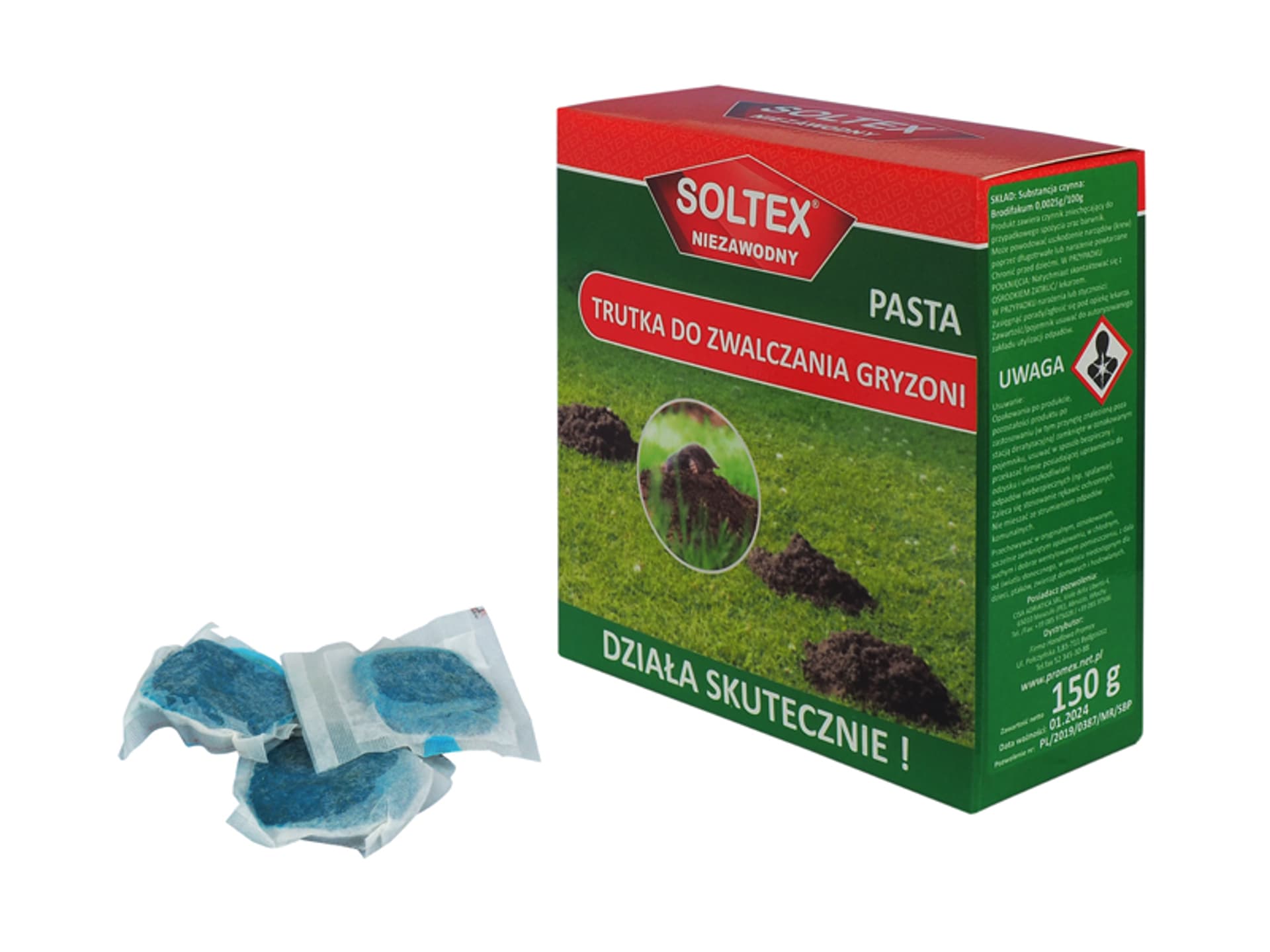 

1 op. Soltex pasta na krety i nornice150g brodifakum 0,0025%.