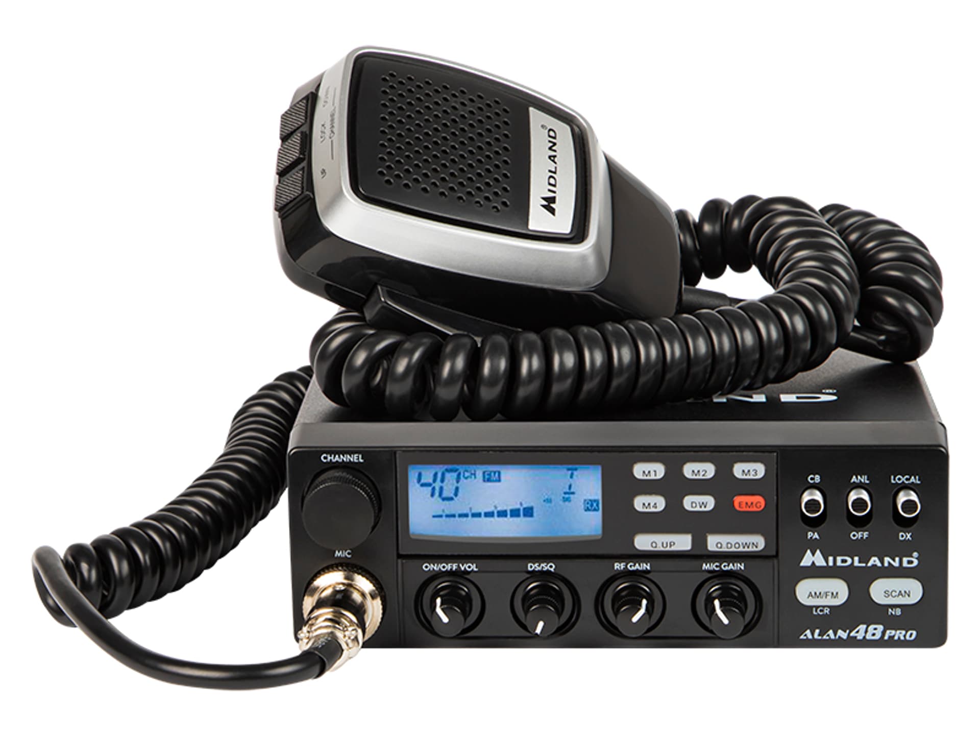 

Radio CB ALAN-48 PRO AM/FM/ASQ 12/24V (1PH)