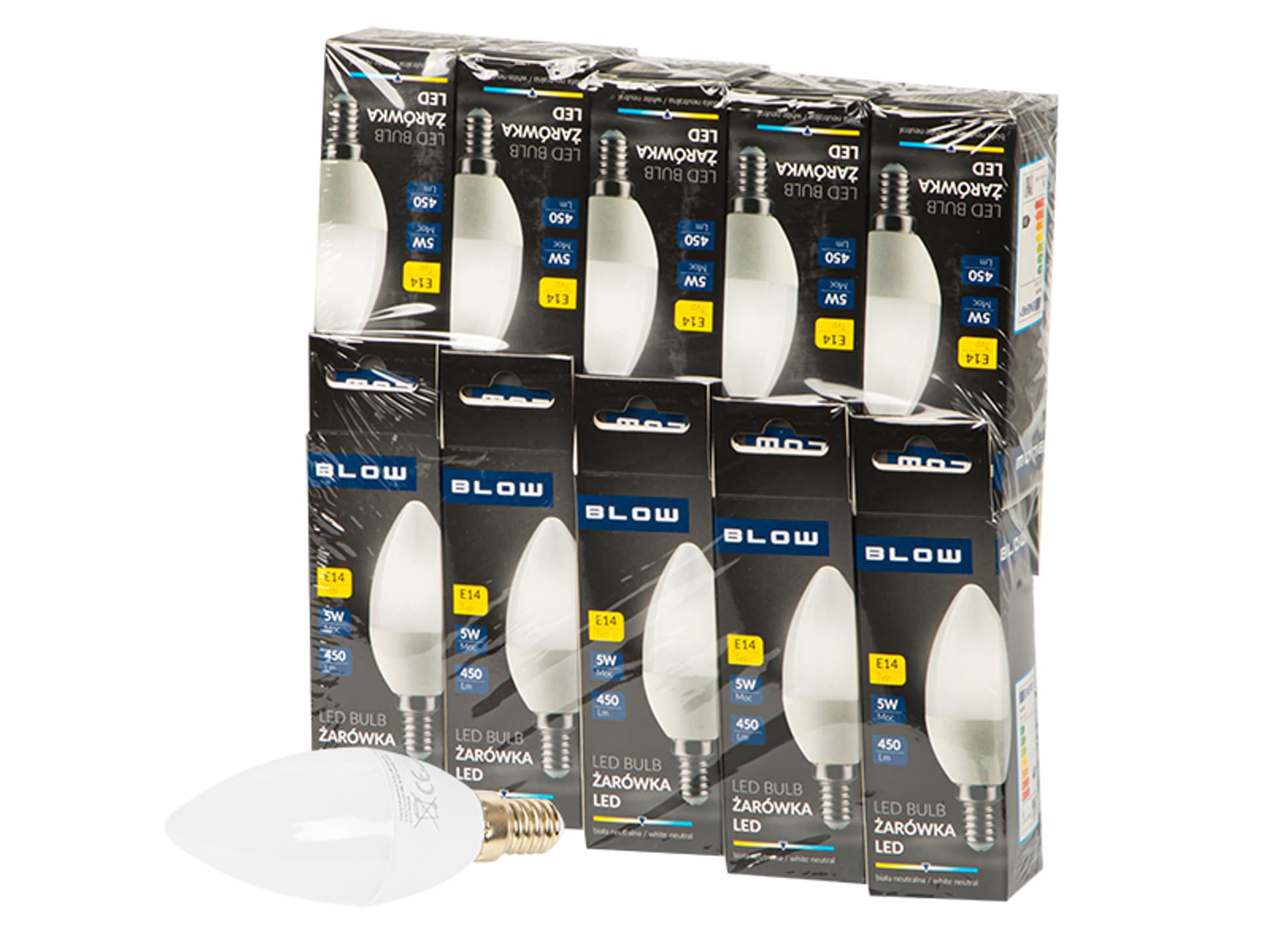 

87-433# Żarówka led e14 c37 eco 5w neut.10szt