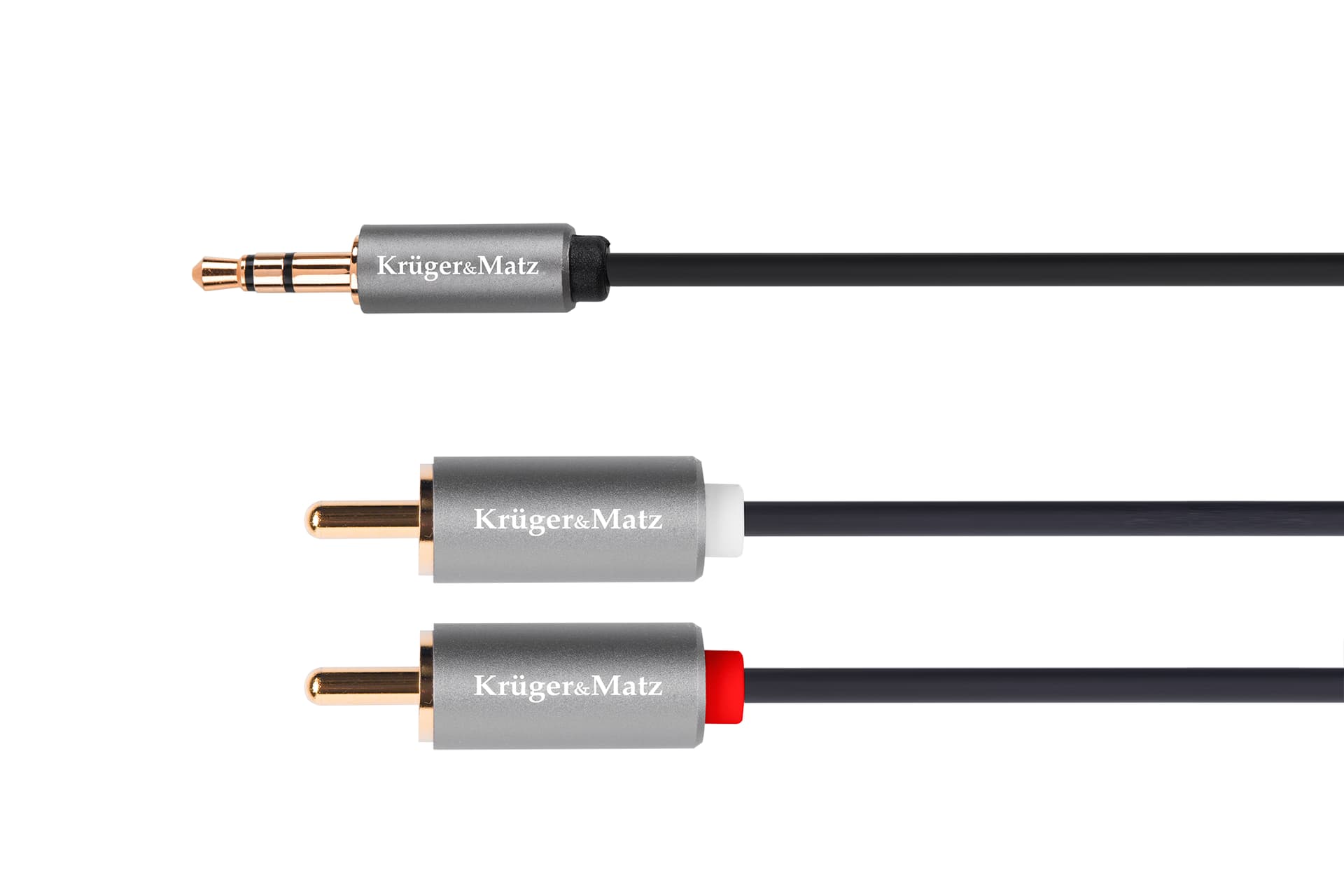 

Kabel jack 3.5 wtyk stereo - 2RCA 3m Kruger&Matz Basic (1LL)