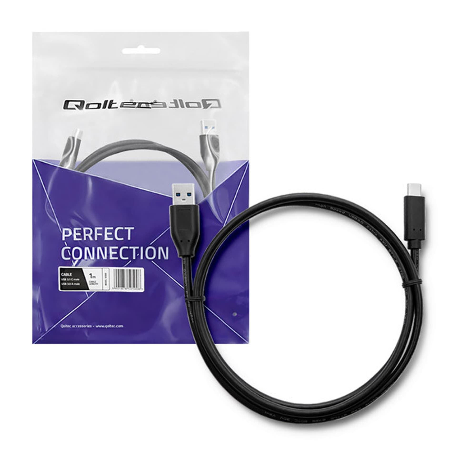 

Qoltec Kabel USB 3.1 typ C męski USB 3.0 A męski 1.2m