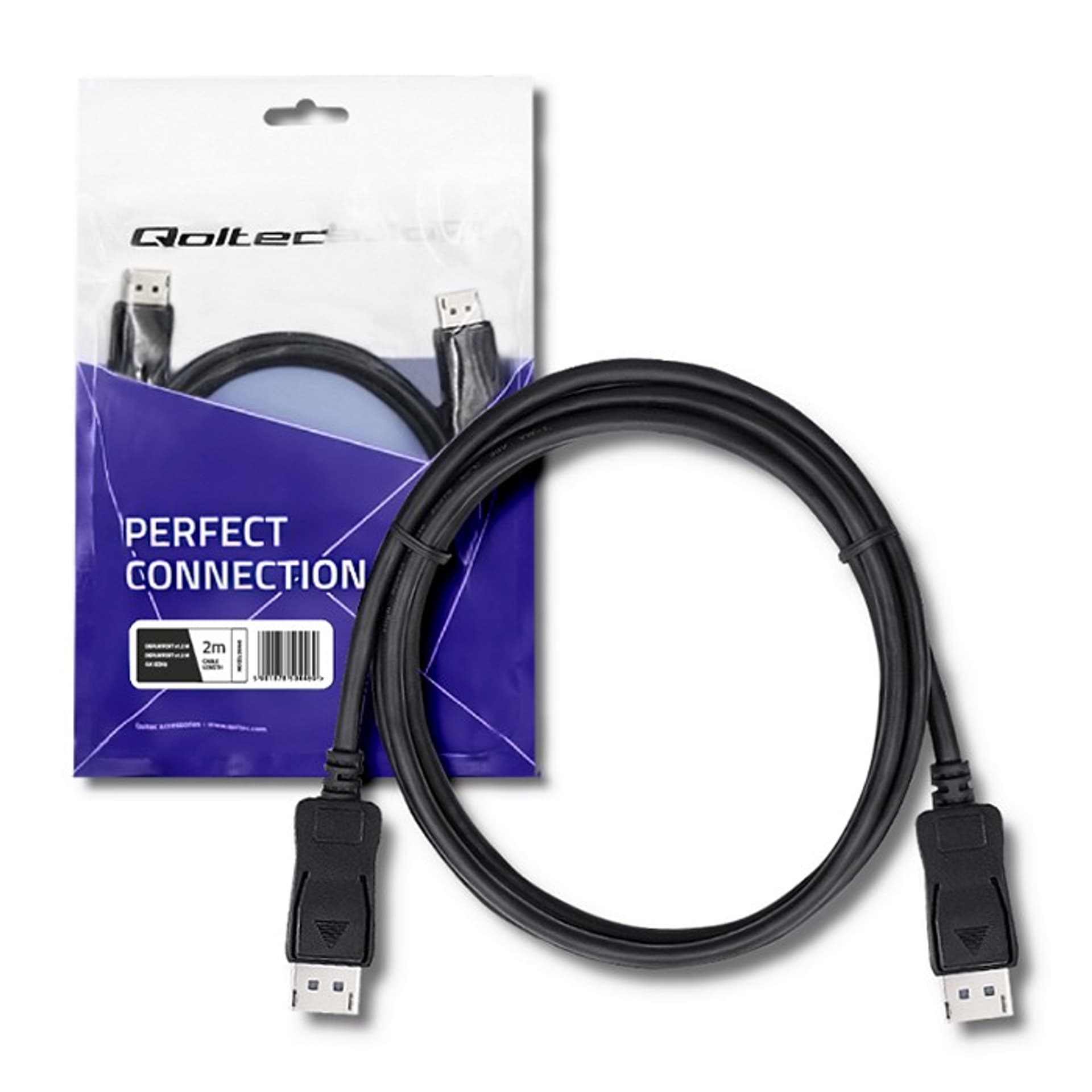 

Qoltec DisplayPort v1.3 męski DisplayPort v1.3 męski 8K 2m
