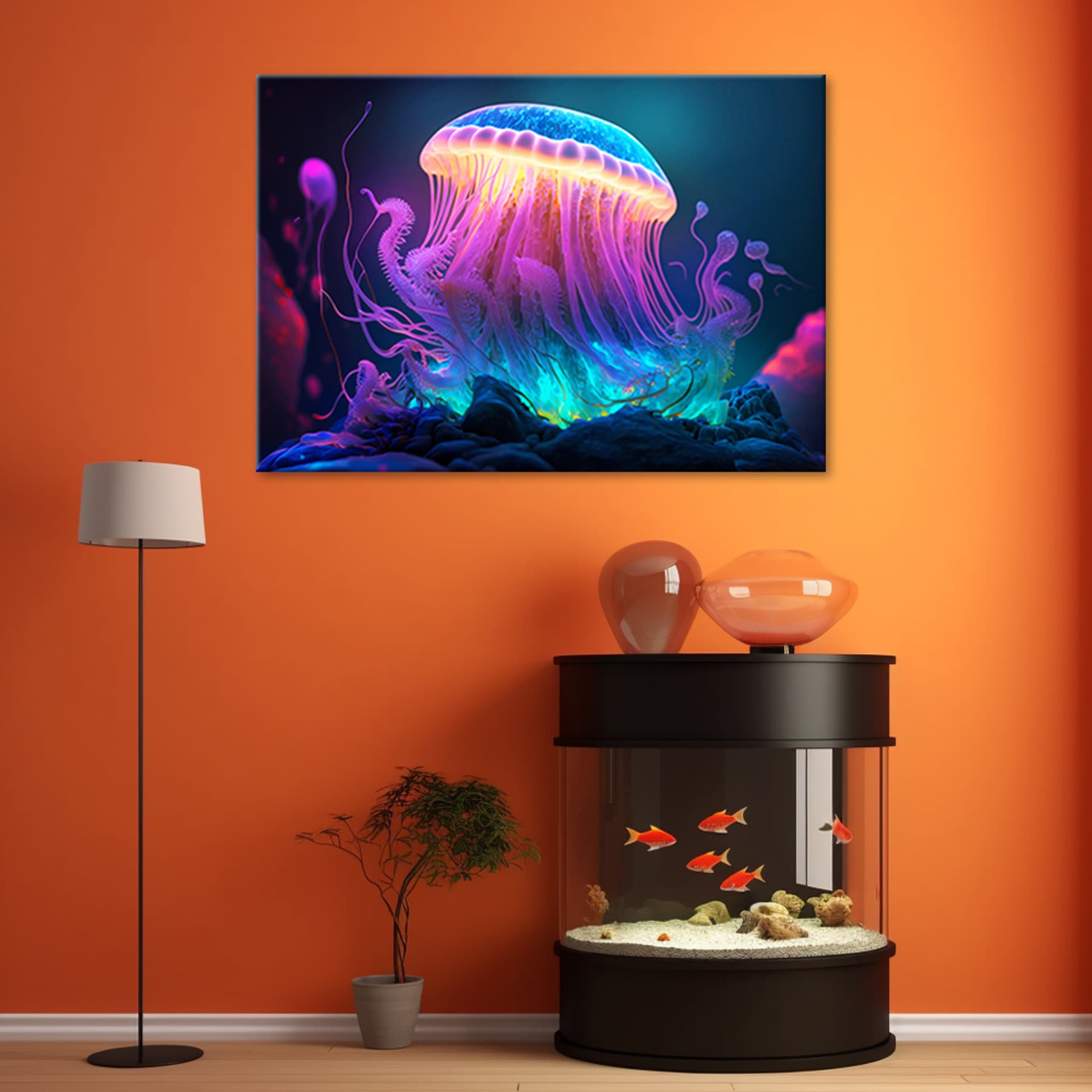 

Obraz deco panel, Neonowa meduza (Rozmiar 90x60)