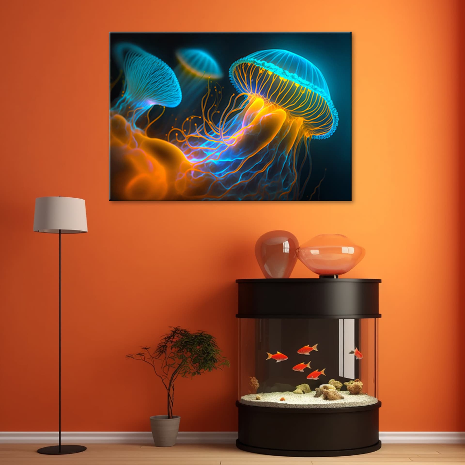 

Obraz deco panel, Meduzy pod wodą Neon (Rozmiar 120x80)