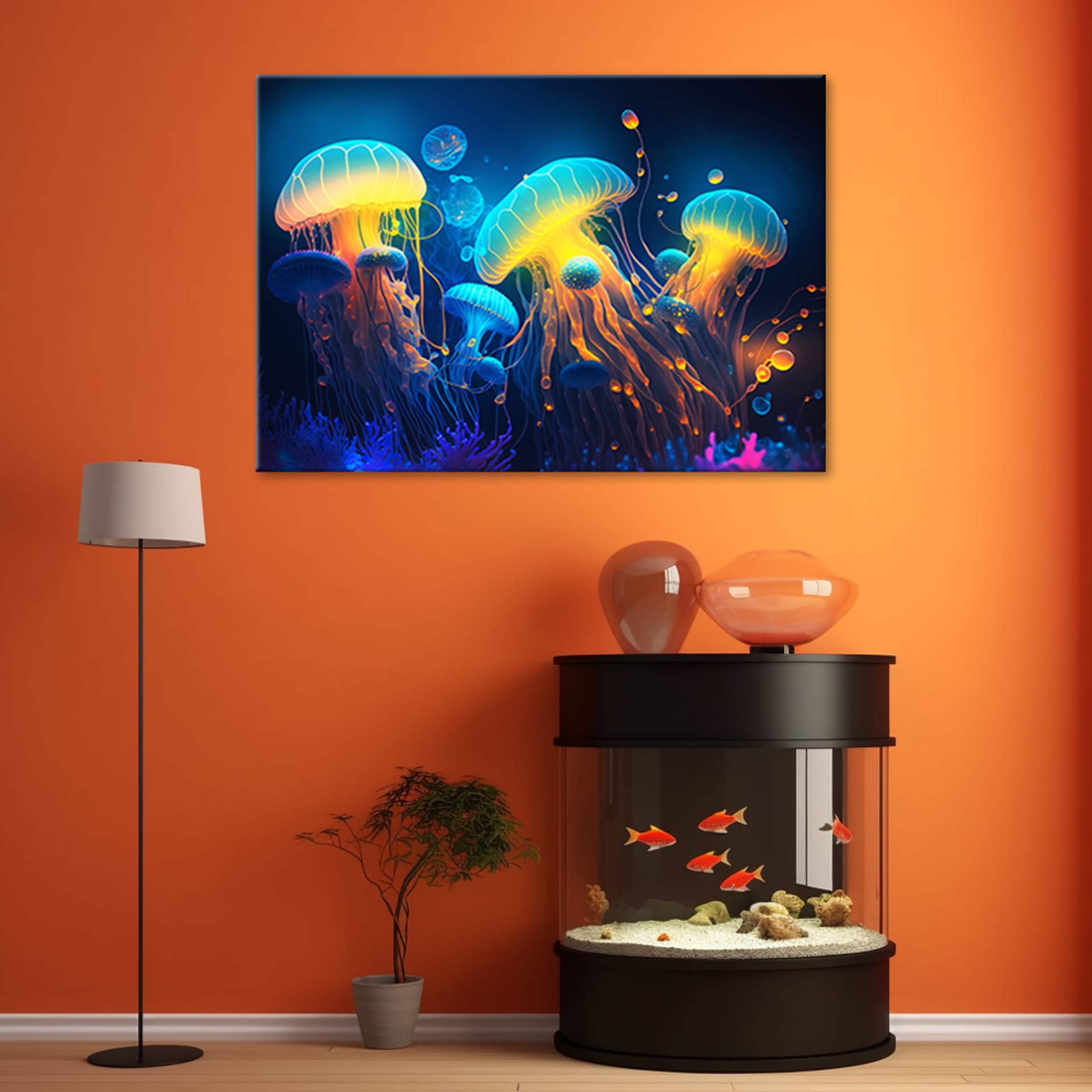 

Obraz deco panel, Neonowa abstrakcja morska (Rozmiar 100x70)