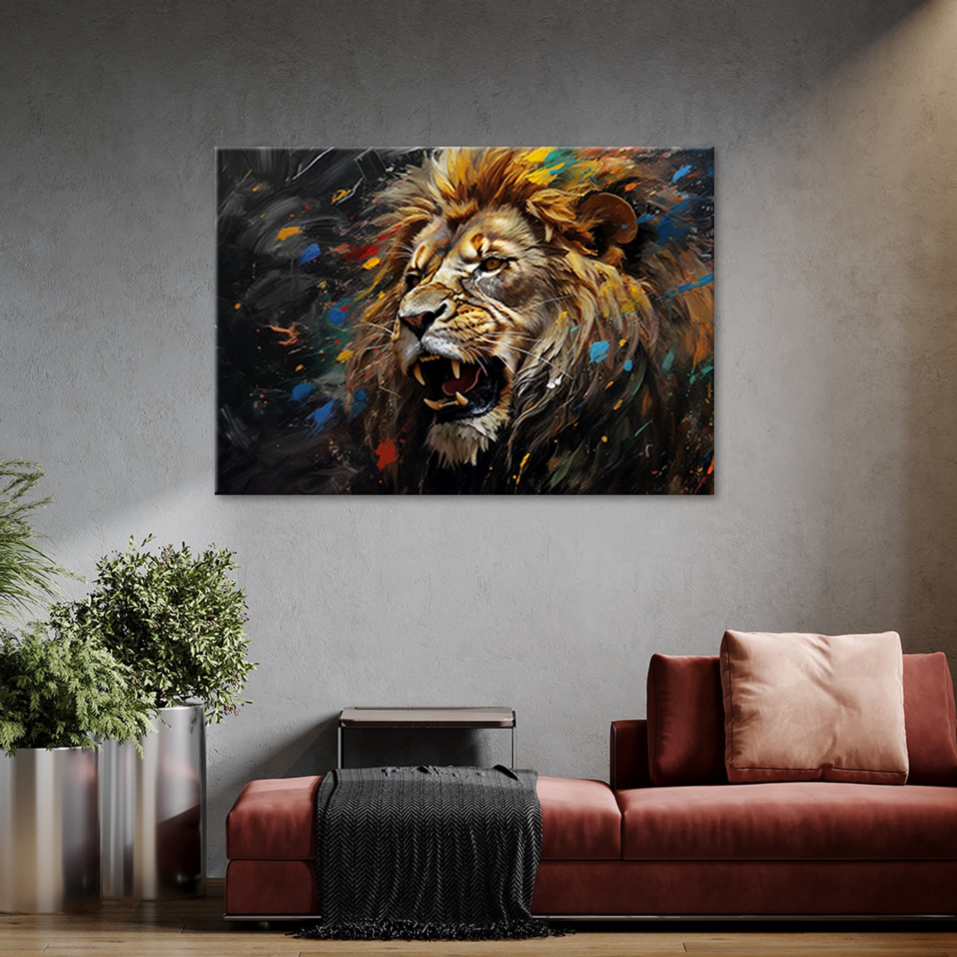 

Obraz deco panel, Lew na ciemnym tle (Rozmiar 90x60)