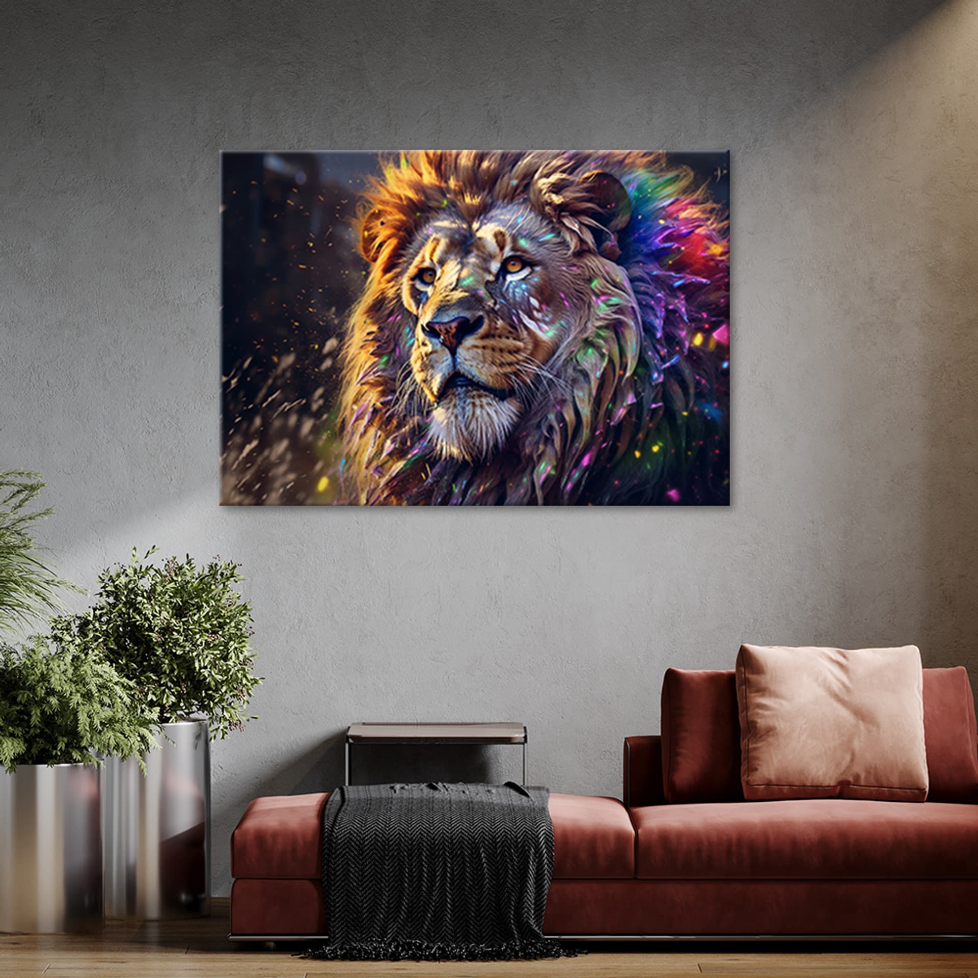 

Obraz deco panel, Lew Zwierzę Abstrakcja (Rozmiar 60x40)