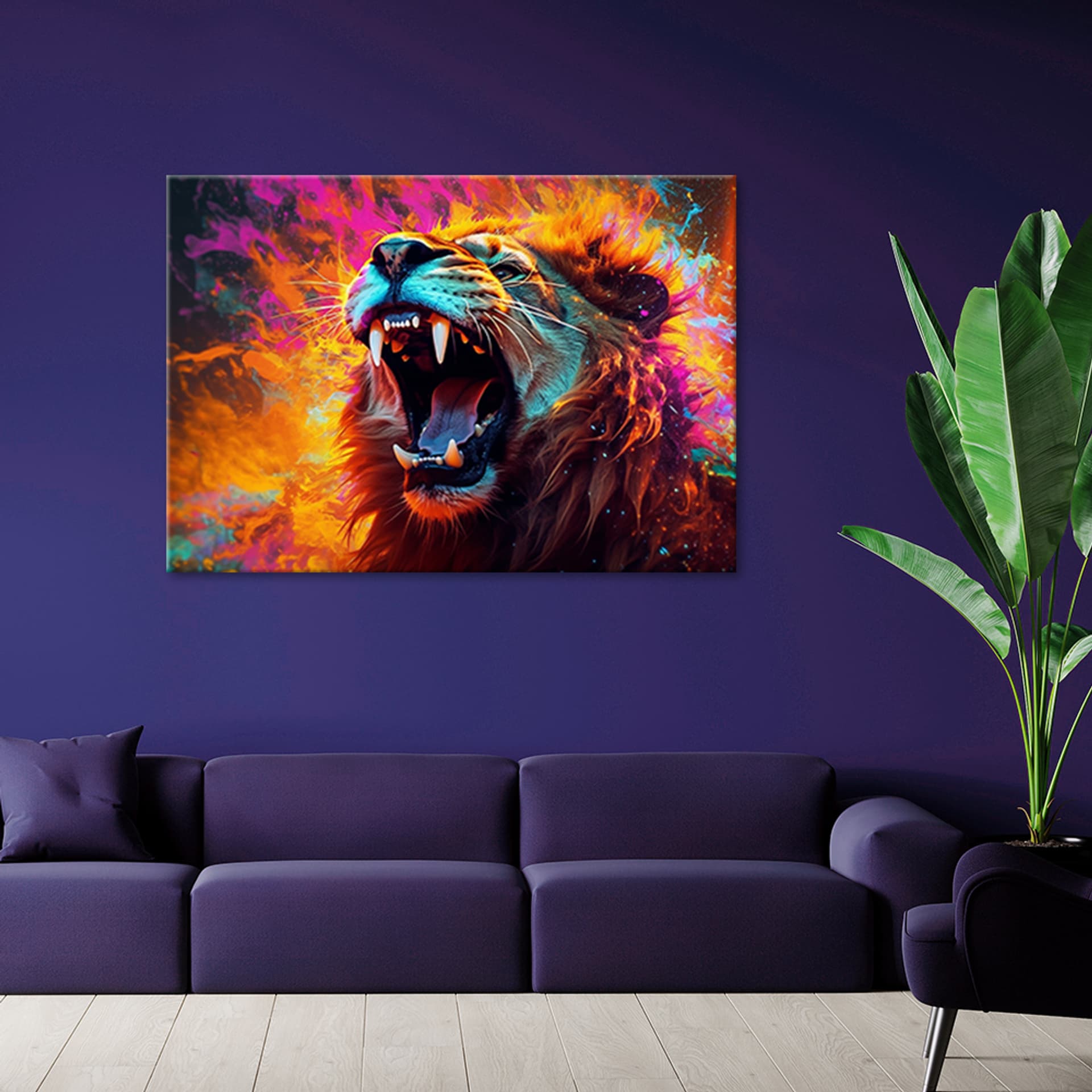 

Obraz deco panel, Ryk Lwa Abstrakcja (Rozmiar 90x60)