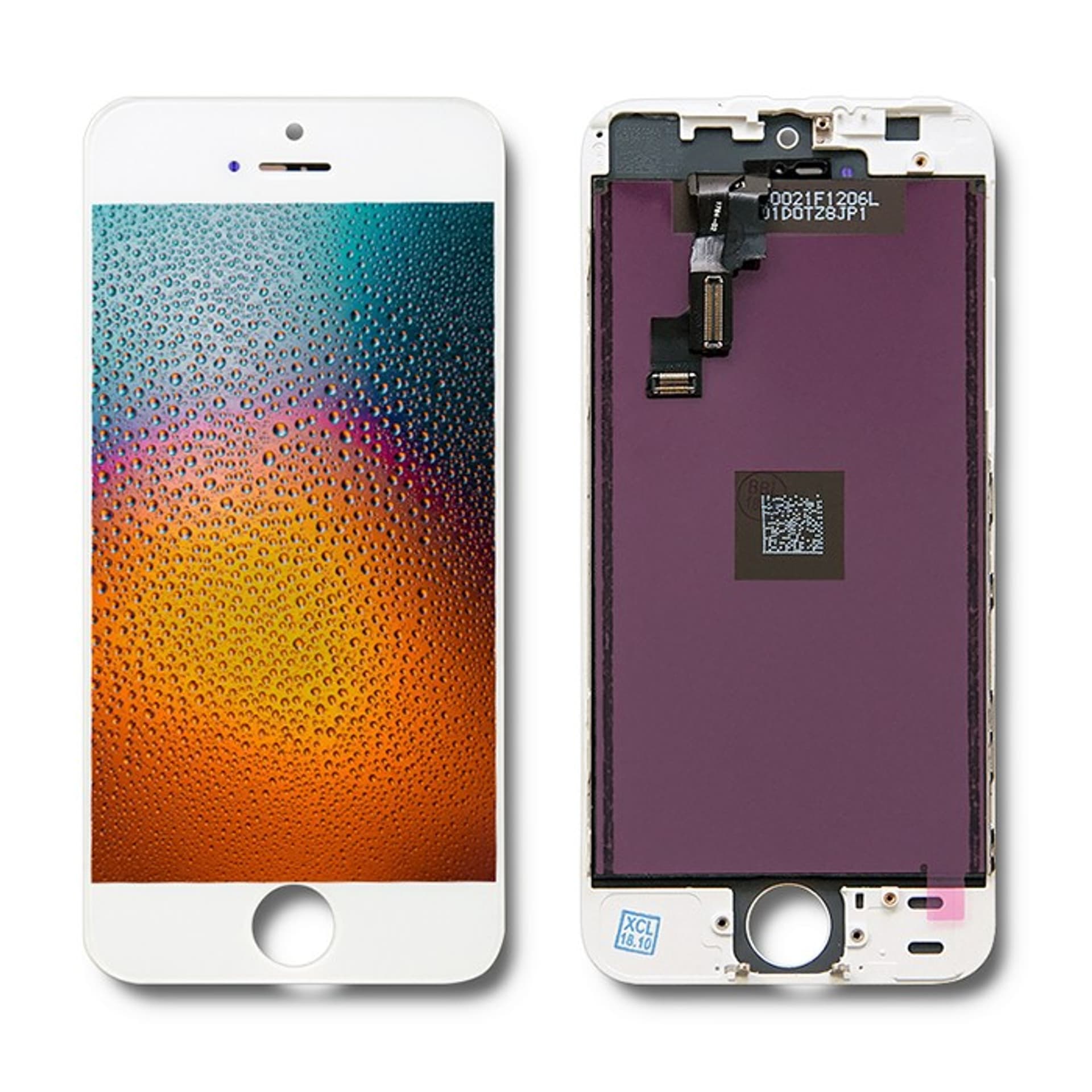 

Qoltec Wyświetlacz dotykowy LCD do iPhone 5S/SE ramka biała
