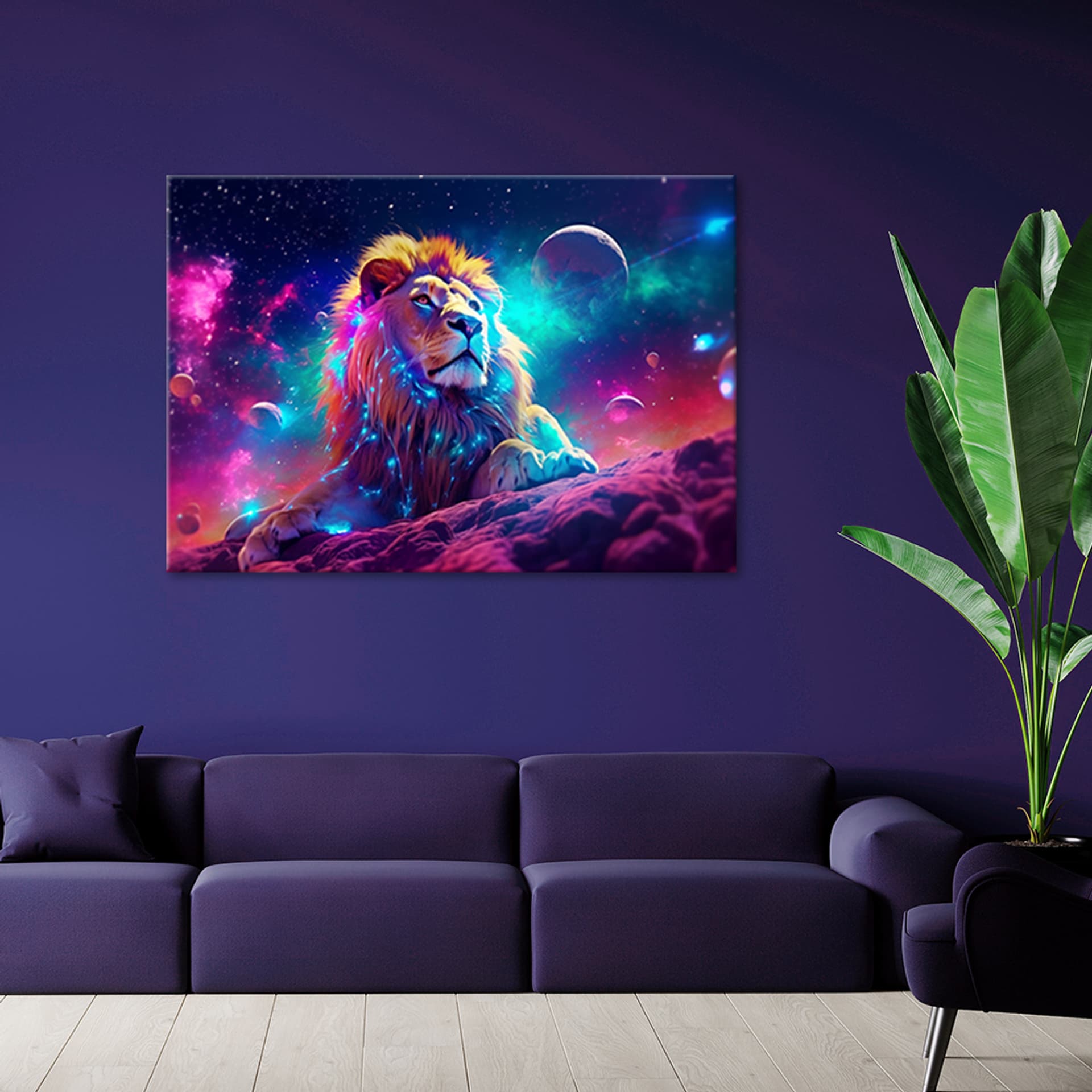 

Obraz deco panel, Neon Lew Abstrakcja (Rozmiar 120x80)