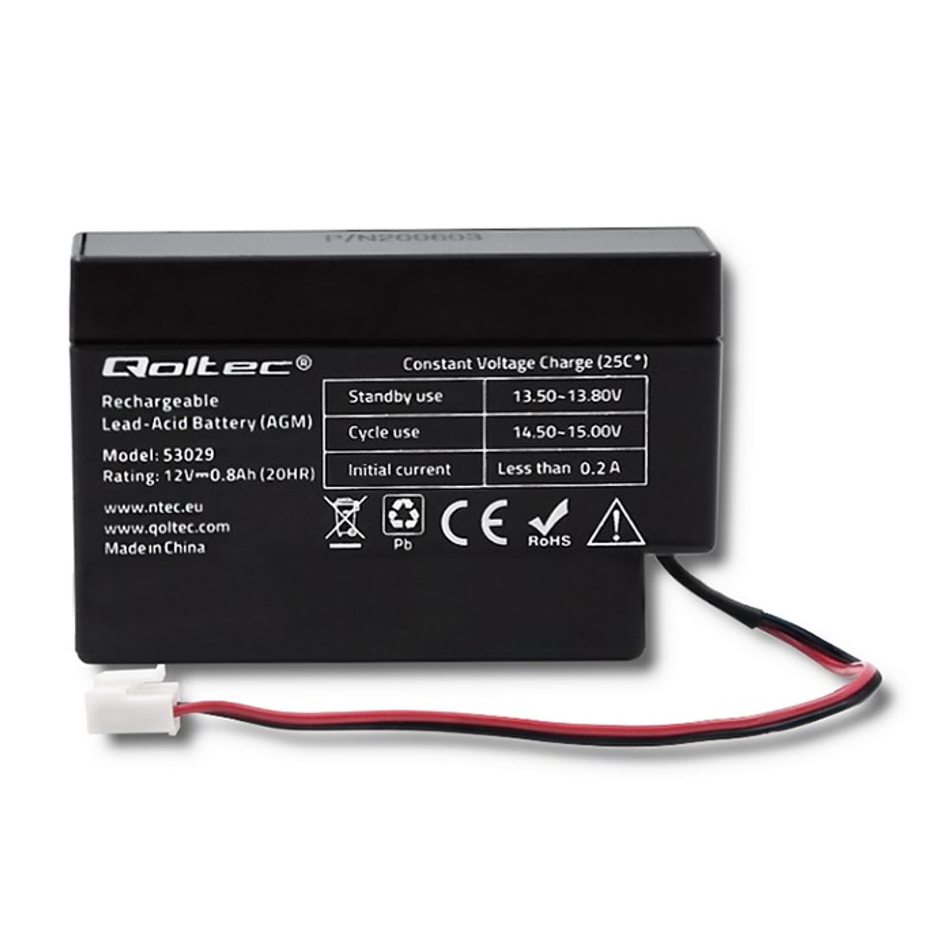 

Qoltec Akumulator AGM 12V 0.8Ah max. 12A