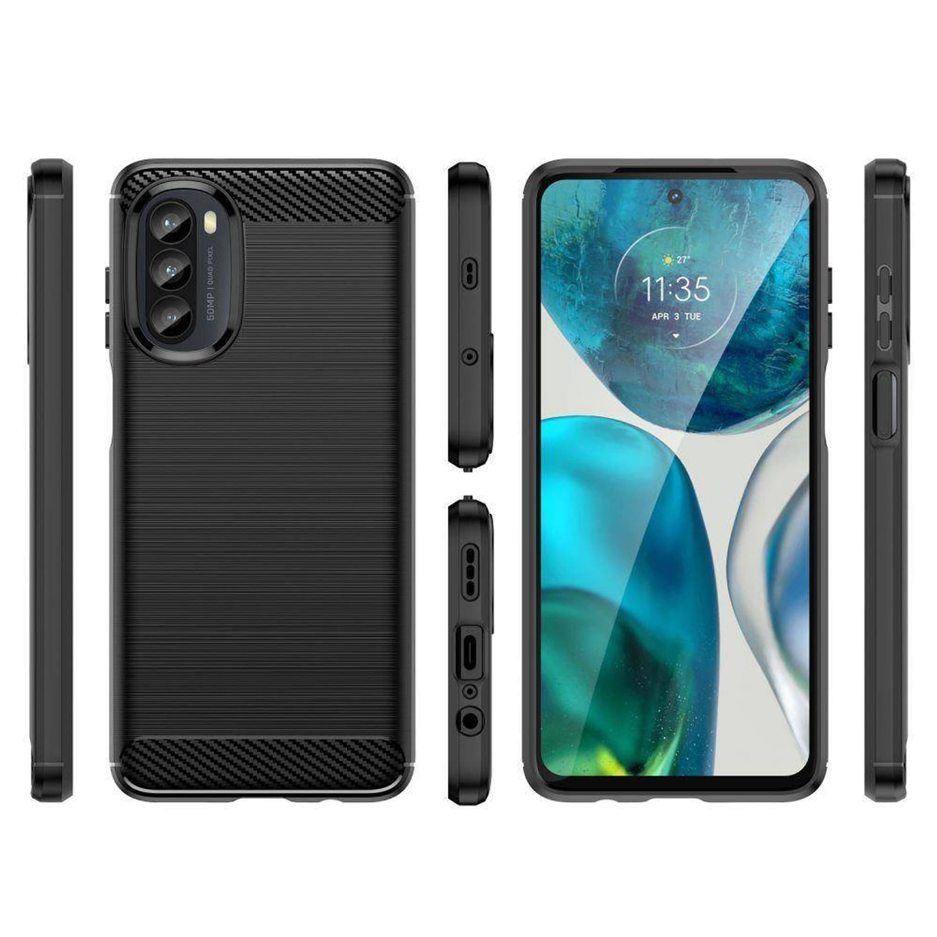 

Etui MOTOROLA MOTO G52 / G82 5G Tech-Protect TPU Carbon czarne