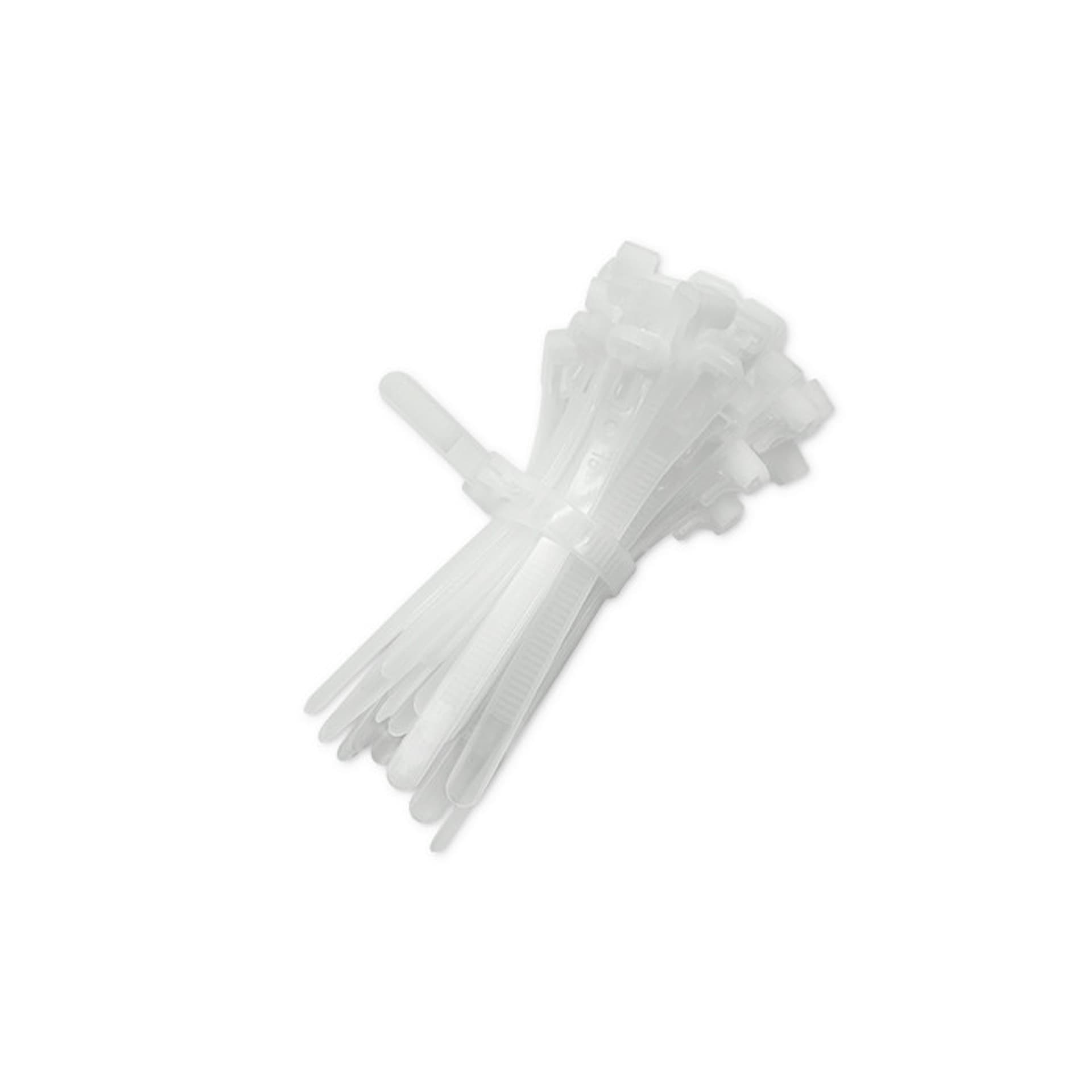 

Qoltec Opaski zaciskowe wielorazowe/trytytki 7.2 * 100mm Nylon UV Białe