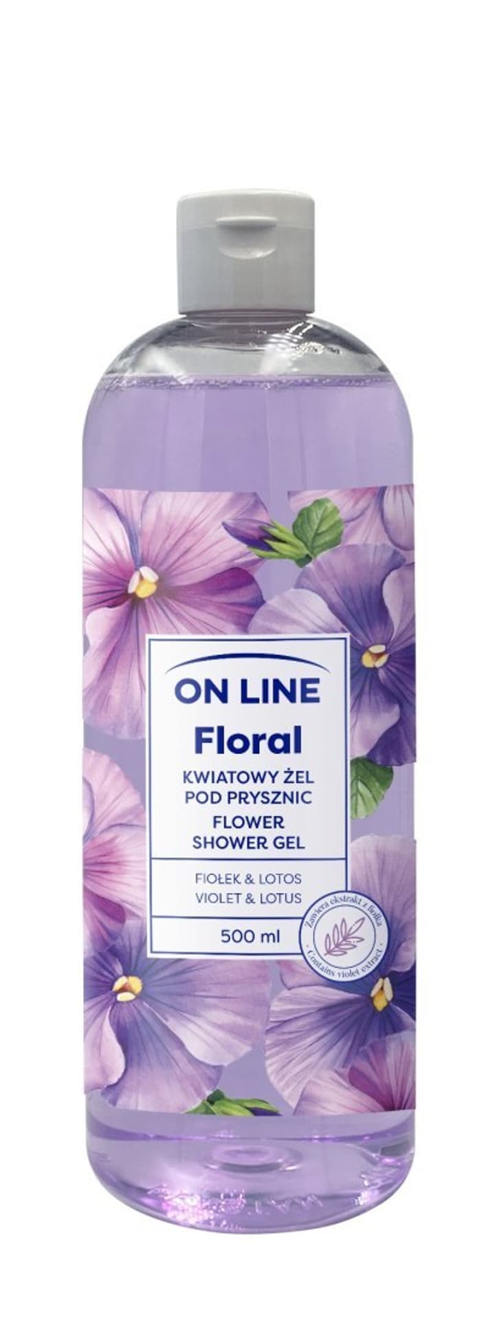 

ON LINE Floral Kwiatowy Żel pod prysznic - Fiołek & Lotos 500ml