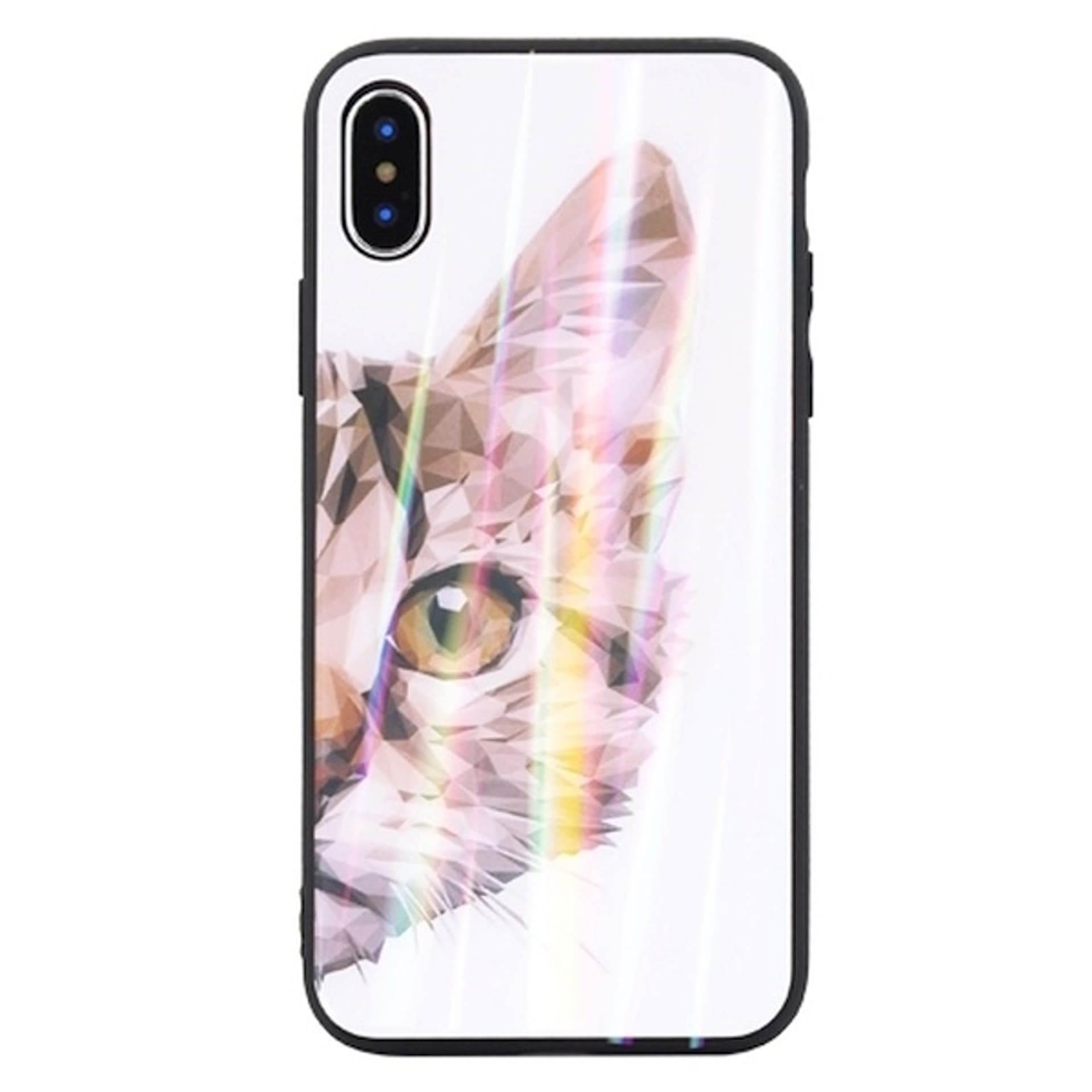 

Etui Glass iPhone X/Xs wzór 3 (cat)