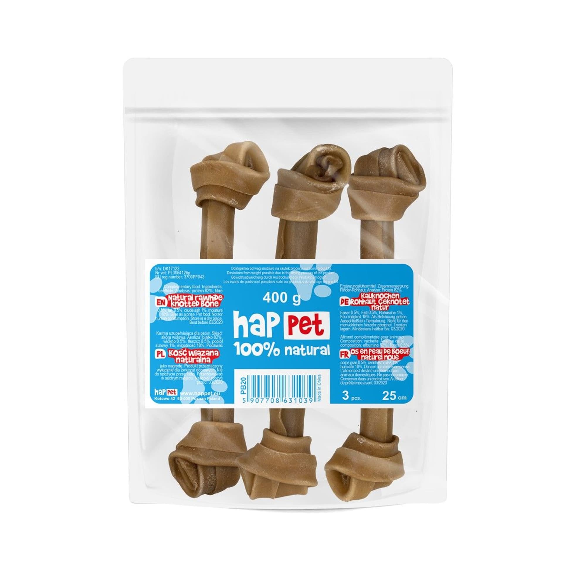 

Kość wiązana Happet PB20 naturalna 25,0cm 3sz