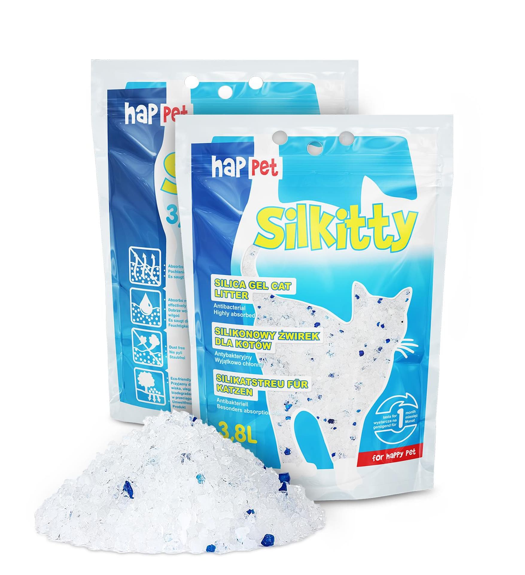 

Żwirek SILKITTY Happet silikonowy 3,8l 1,6kg