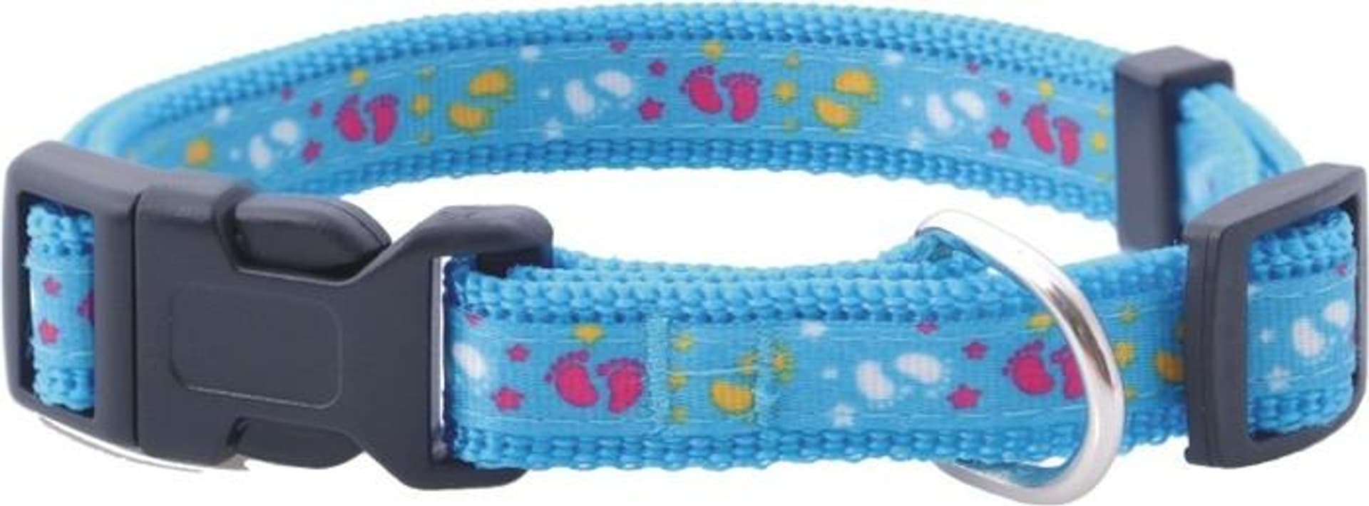 

Obroża NT Happet SL23 niebieska w łapki 2 cm