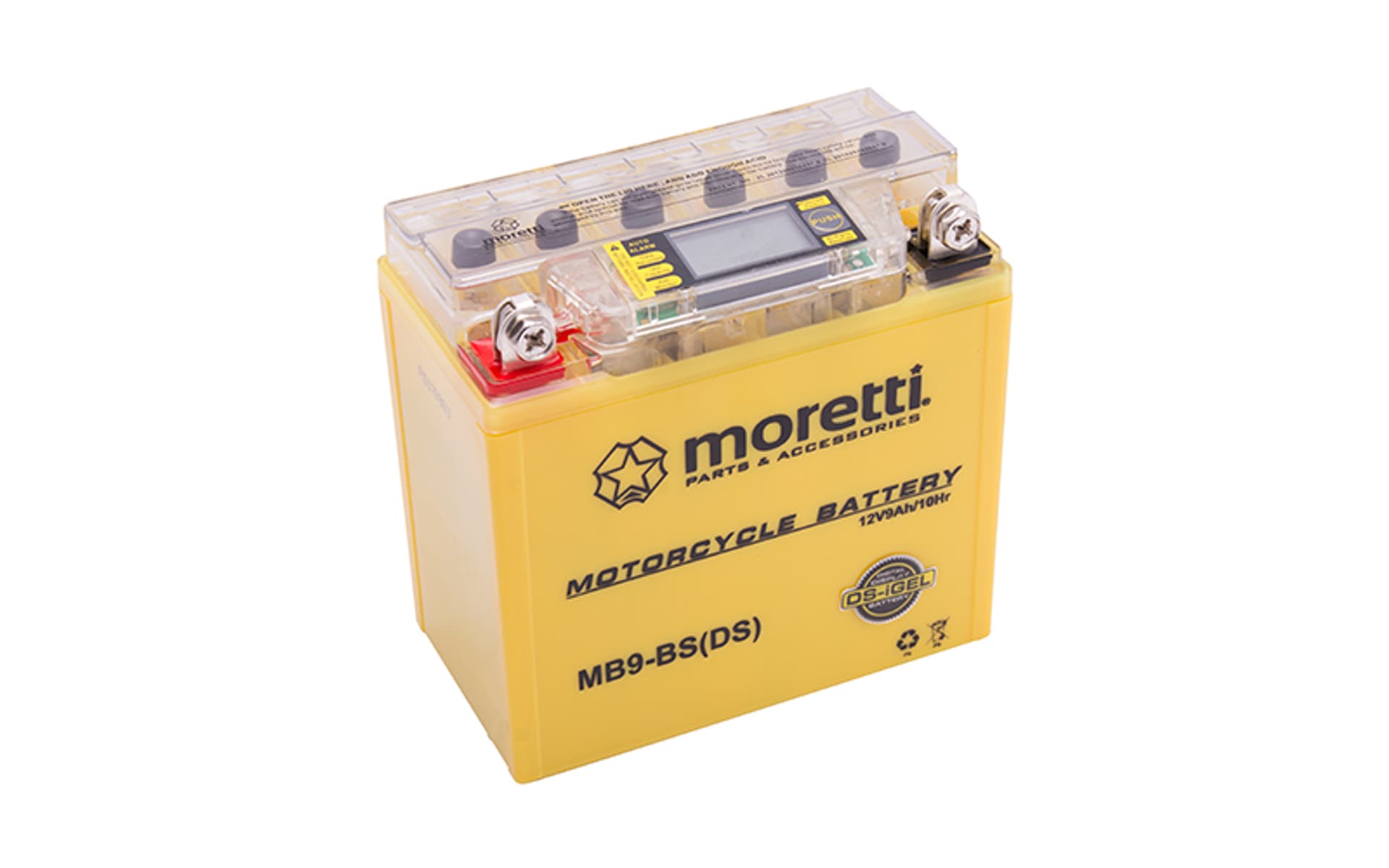 

Akumulator Moretti AGM (I-Gel) MB9-BS ze wskaźnikiem, I-gel) mb9-bs ze wskaźnikie