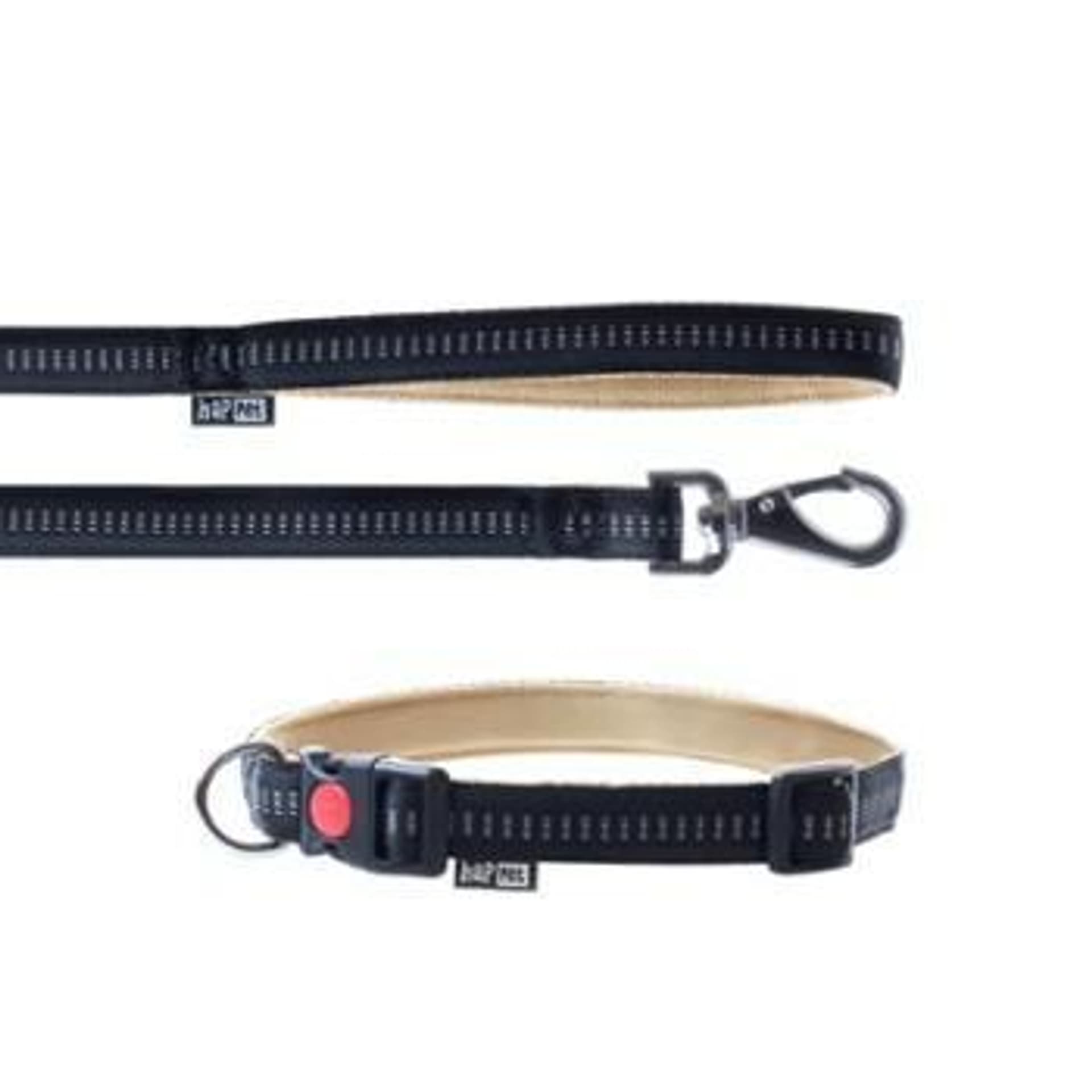 

Smycz+obroża Soft Style Happet czarna M 1.5 cm