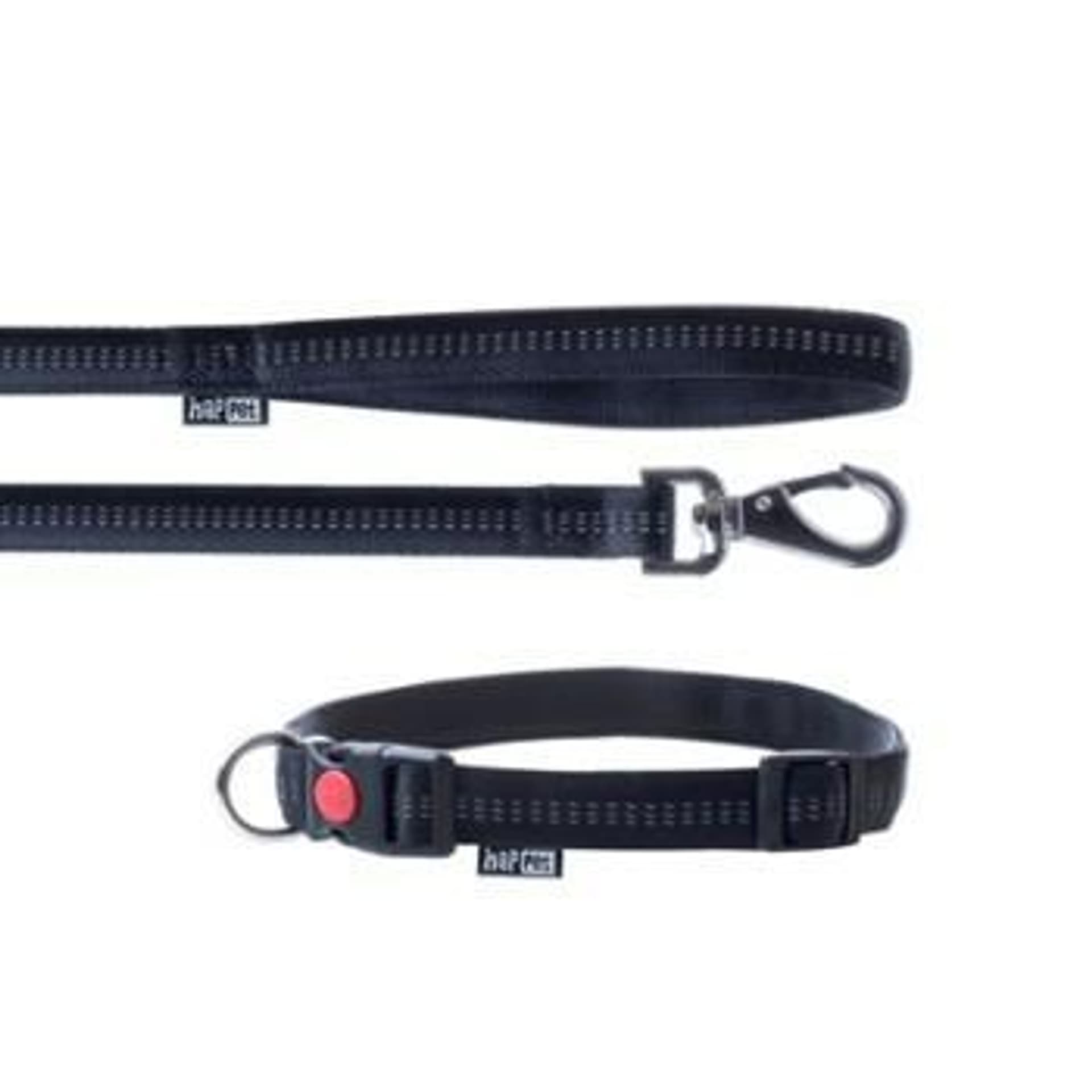 

Smycz+obroża Soft Style Happet czarna odblask L 2cm