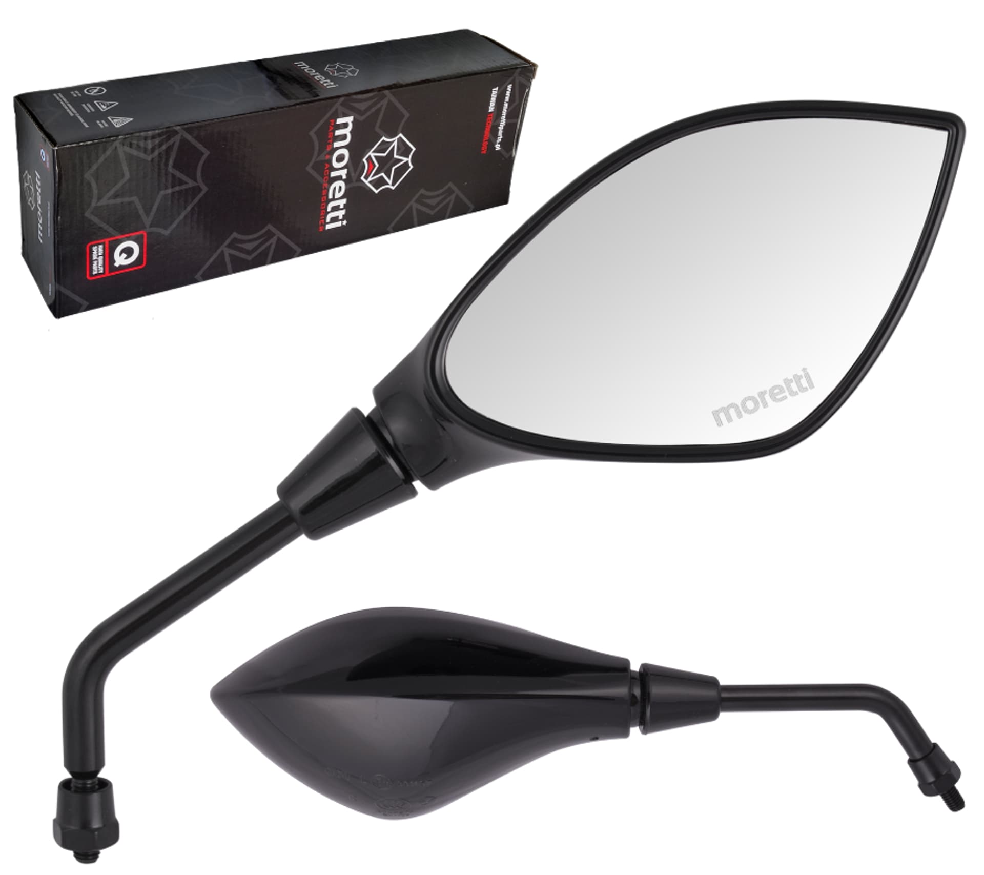 

Lusterka R+R (średnica gwintu 10mm) do motoroweru - MRT 1106 Czarne z homologacją, Średnica gwintu 10mm) do motoroweru - mrt 1106 czarne z homologacj