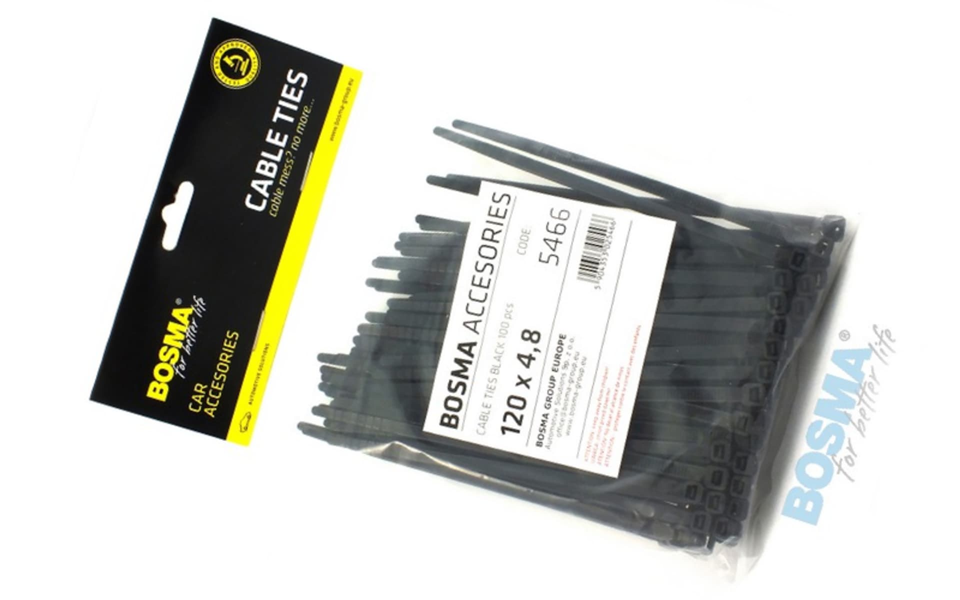 

Opaska zaciskowa BOSMA 4,8*120 mm black (100 pcs)