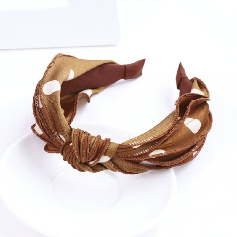

Opaska turban z materiału w groszki O367WZ2