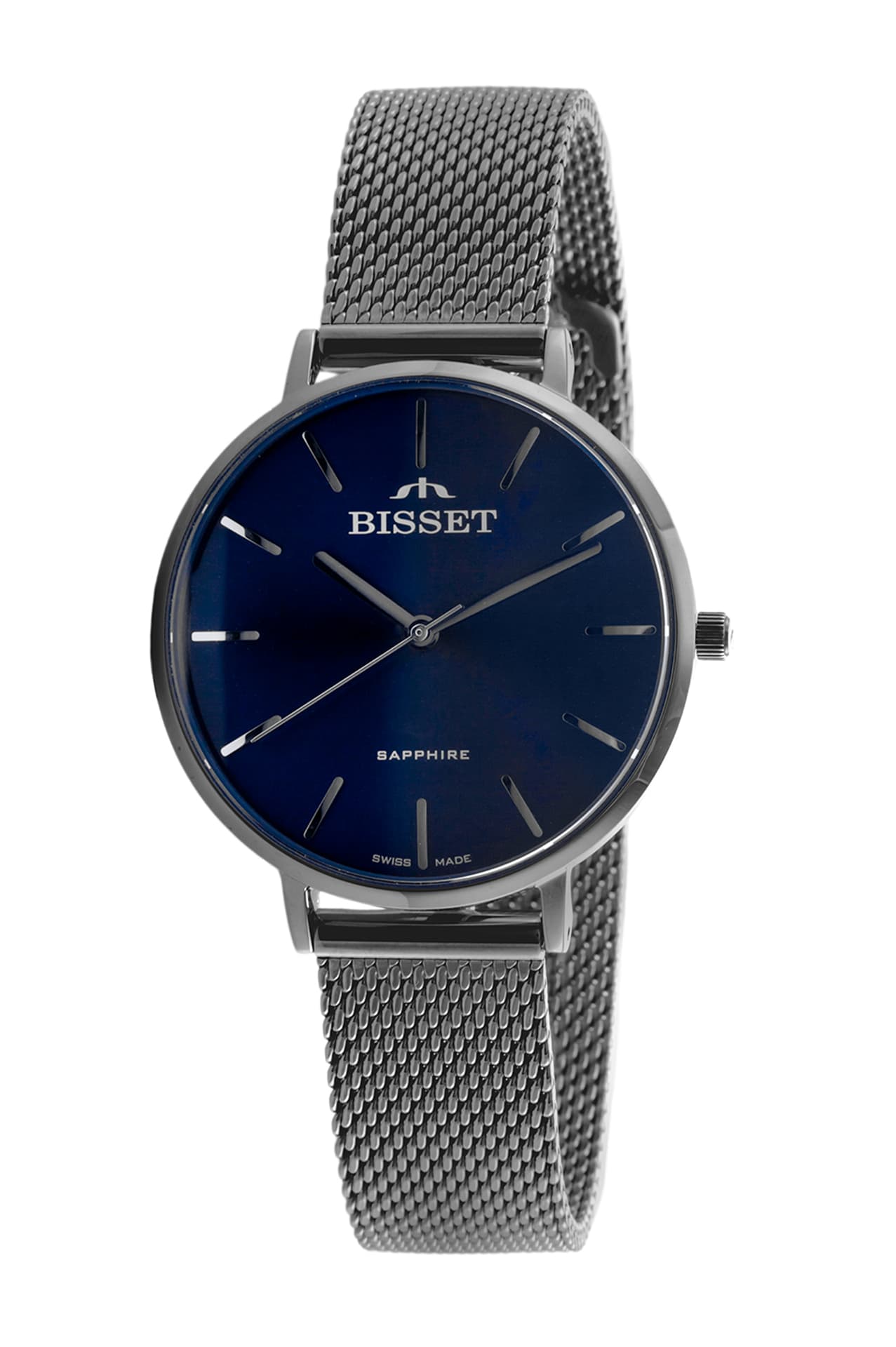 

Zegarek Bisset damski na bransolecie BSBF32 grafit/granatowy
