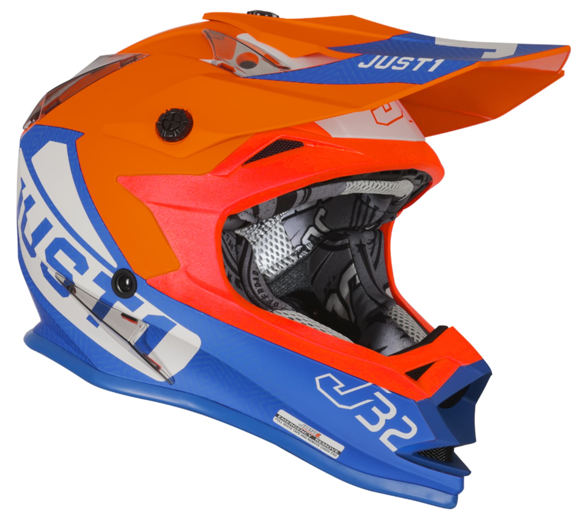 

Kask JUST1 J32 KIDS VERTIGO blue-fluo orange YL