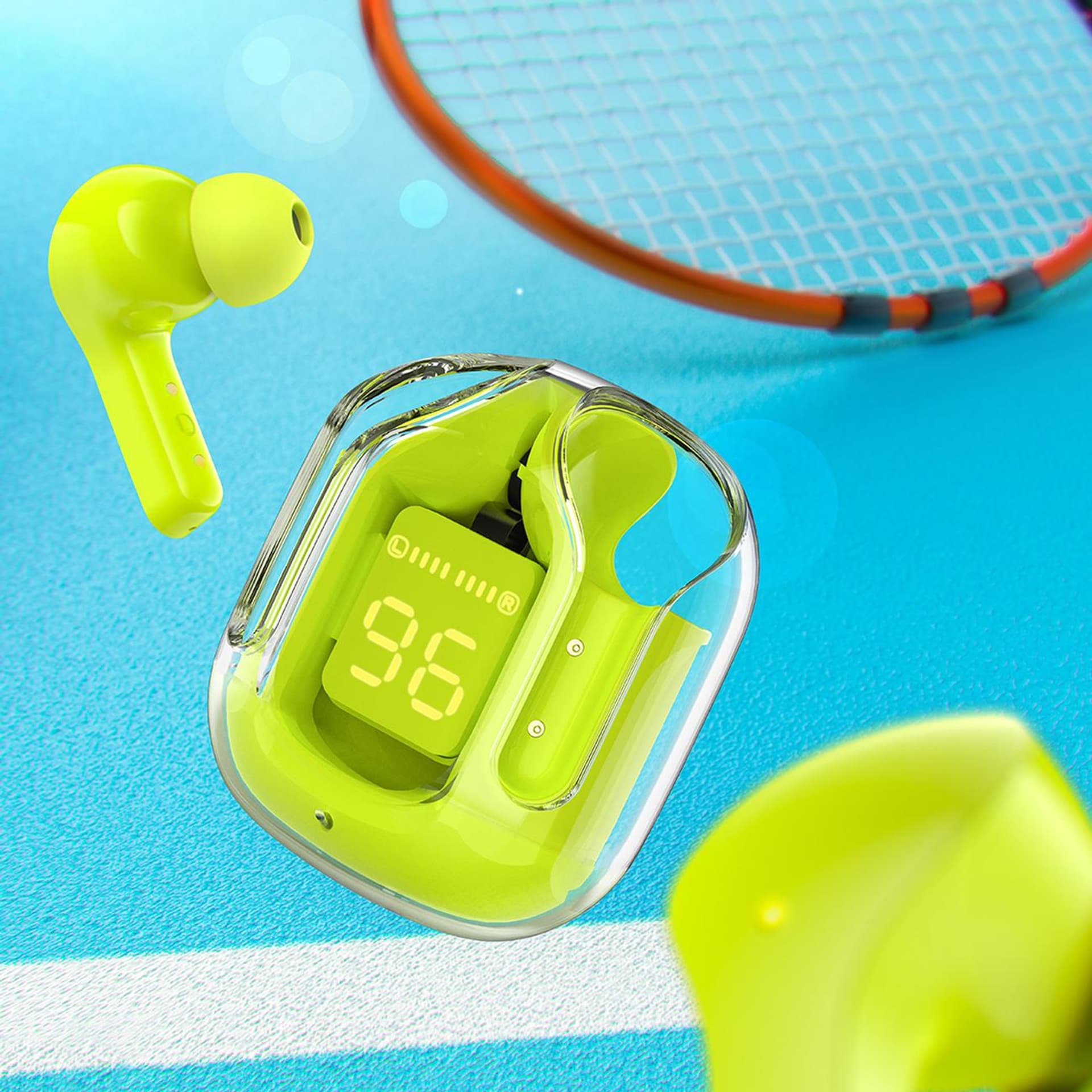 

Acefast dokanałowe słuchawki bezprzewodowe TWS Bluetooth zielony (T6 youth green)