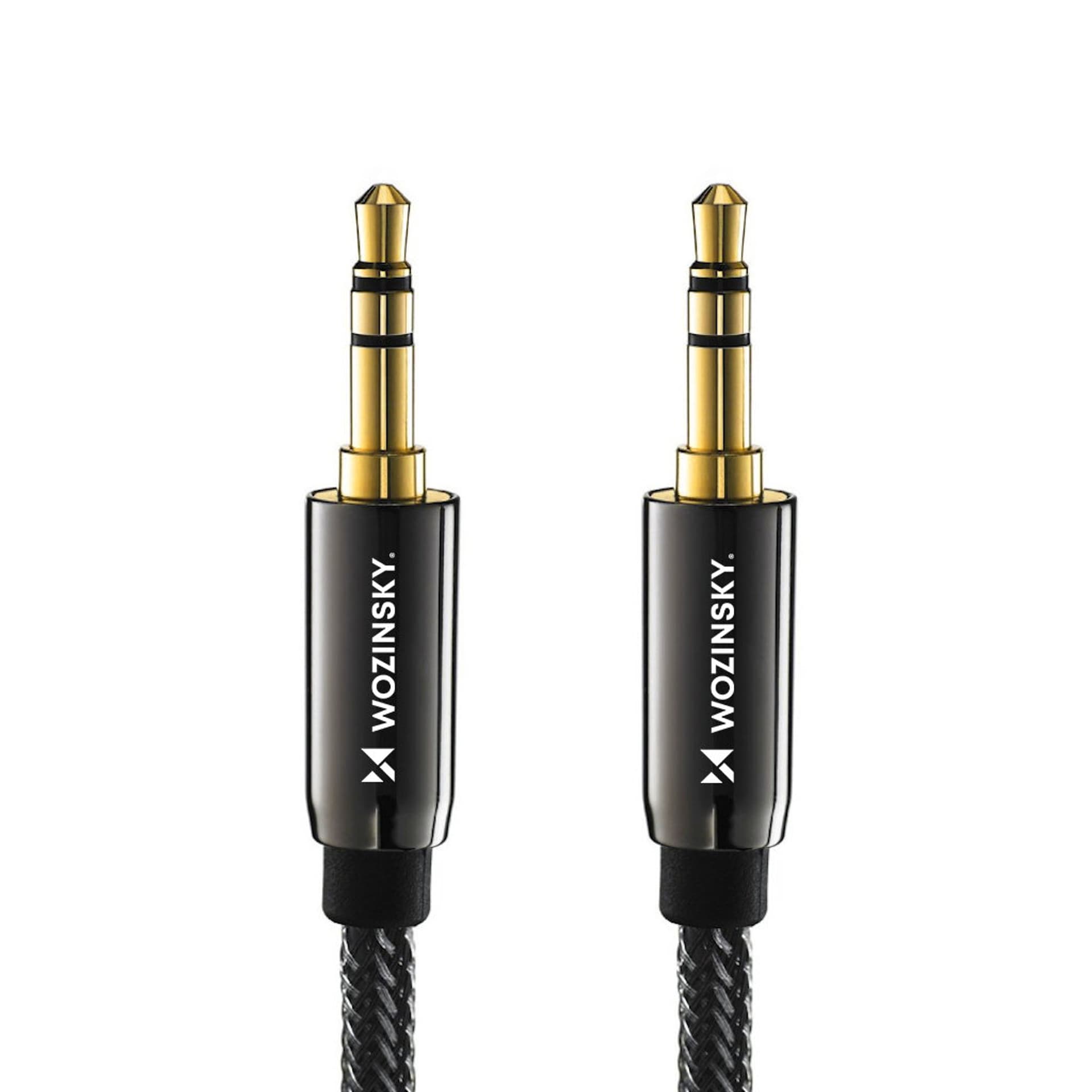 

Wozinsky uniwersalny kabel mini jack 2x kabel AUX 1,5 m czarny
