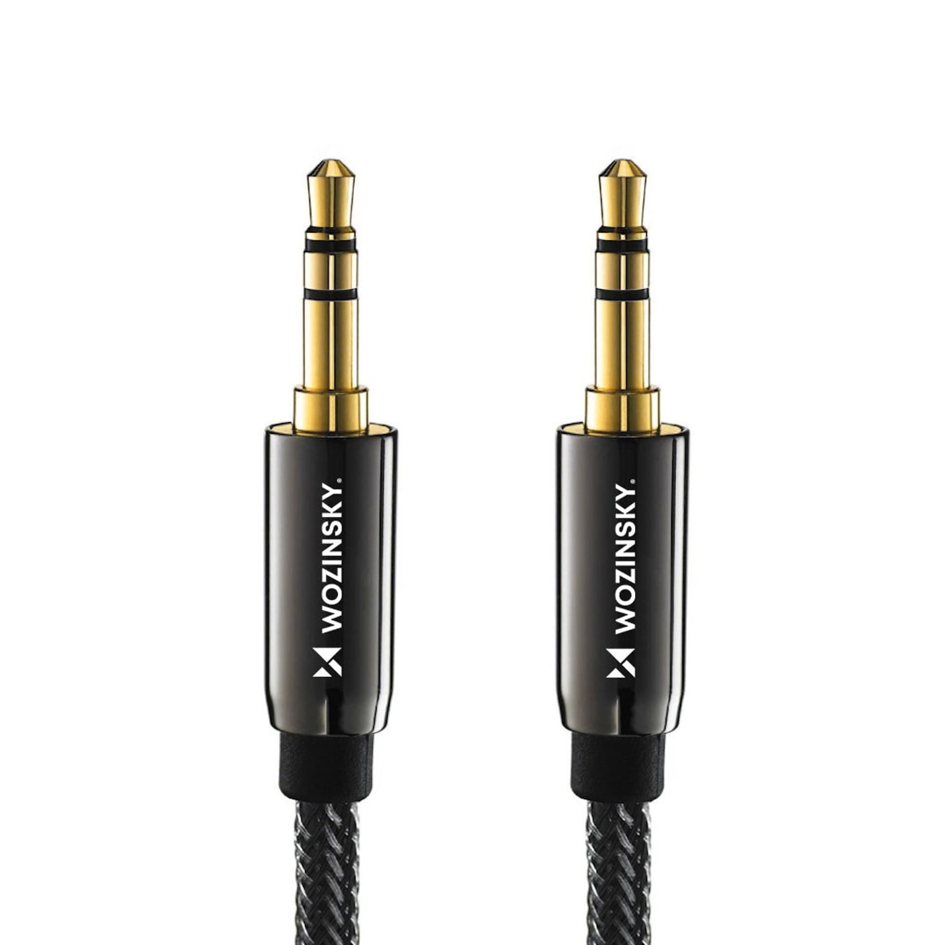 

Wozinsky uniwersalny kabel mini jack 2x kabel AUX 3 m czarny