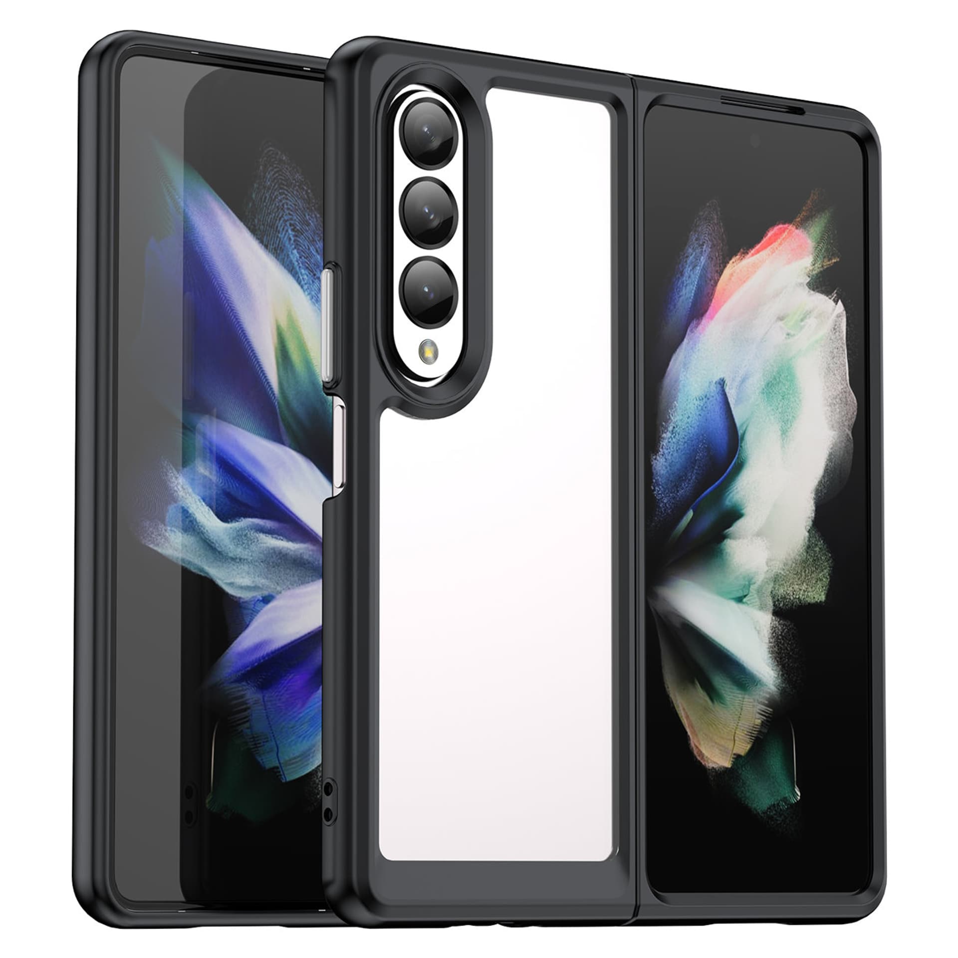 

Outer Space Case etui Samsung Galaxy Z Fold 3 pokrowiec z elastyczną ramką czarne