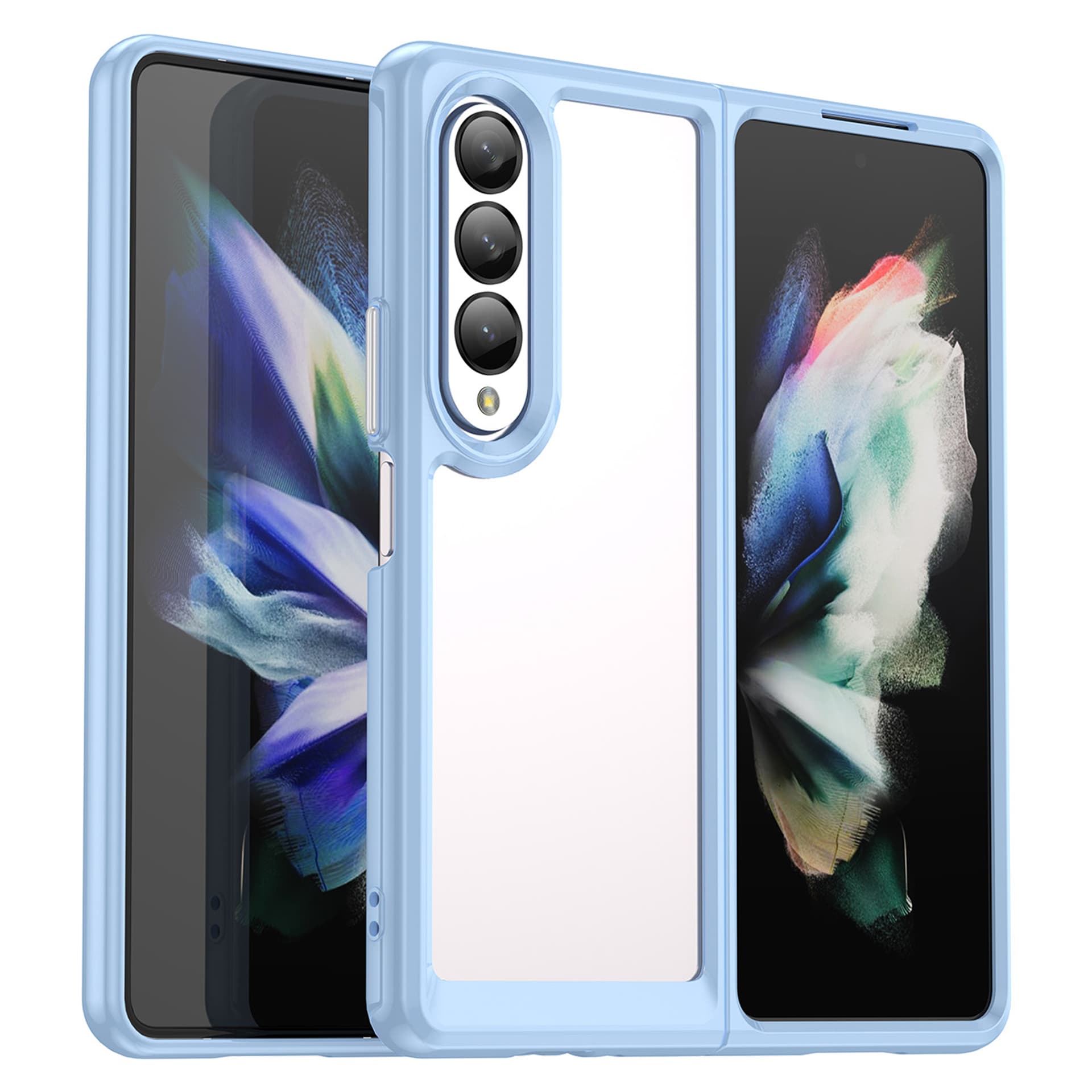 

Outer Space Case etui Samsung Galaxy Z Fold 3 pokrowiec z elastyczną ramką niebieskie