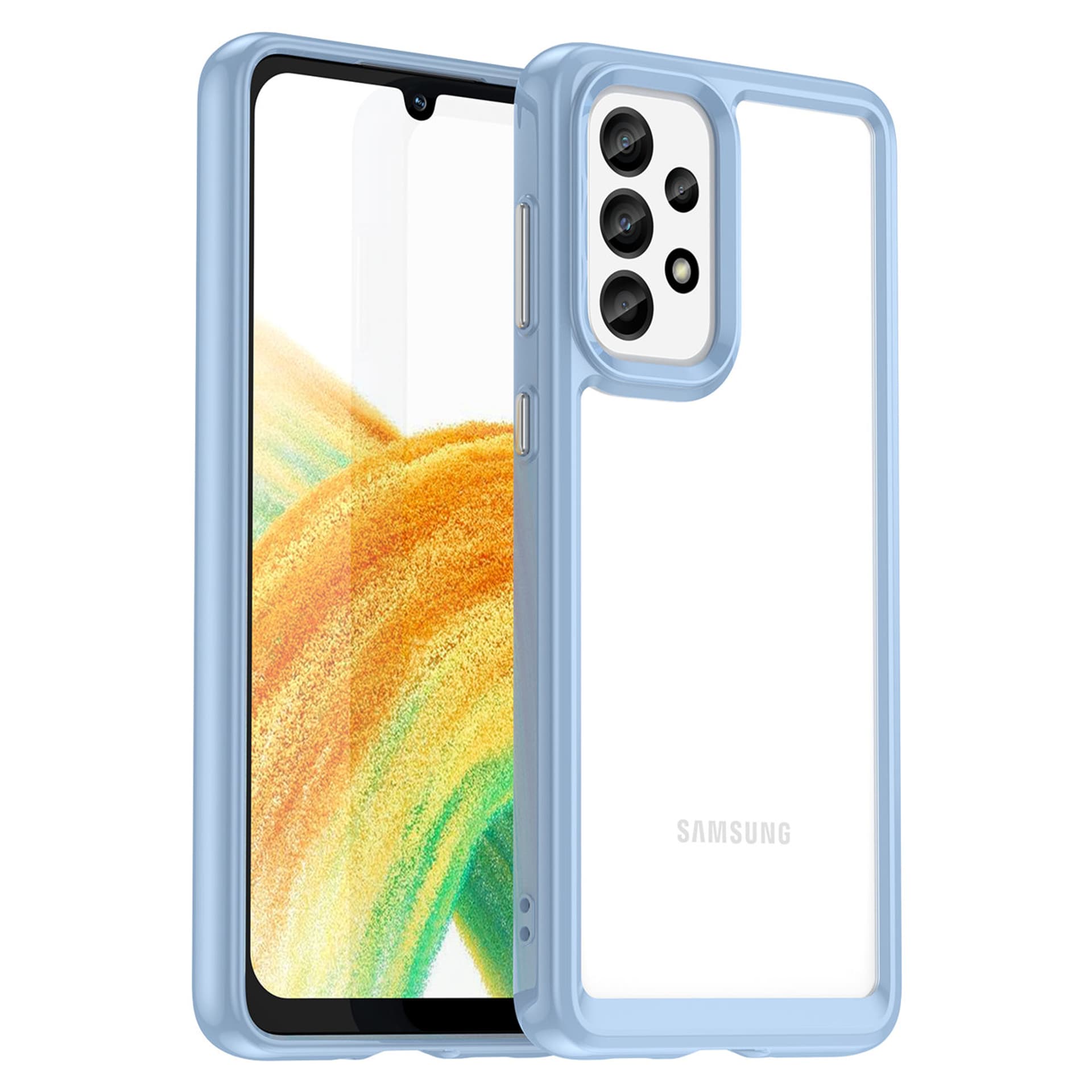 

Outer Space Case etui Samsung Galaxy A33 5G pokrowiec z elastyczną ramką niebieskie