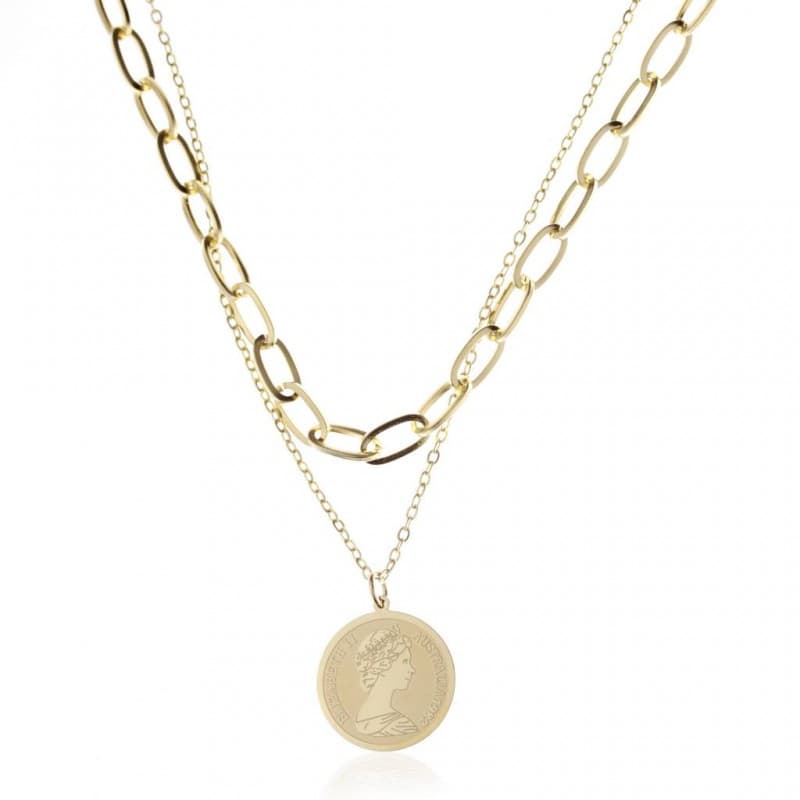 

Naszyjnik stal chirurgiczna pozłacana 14k gold NST1214