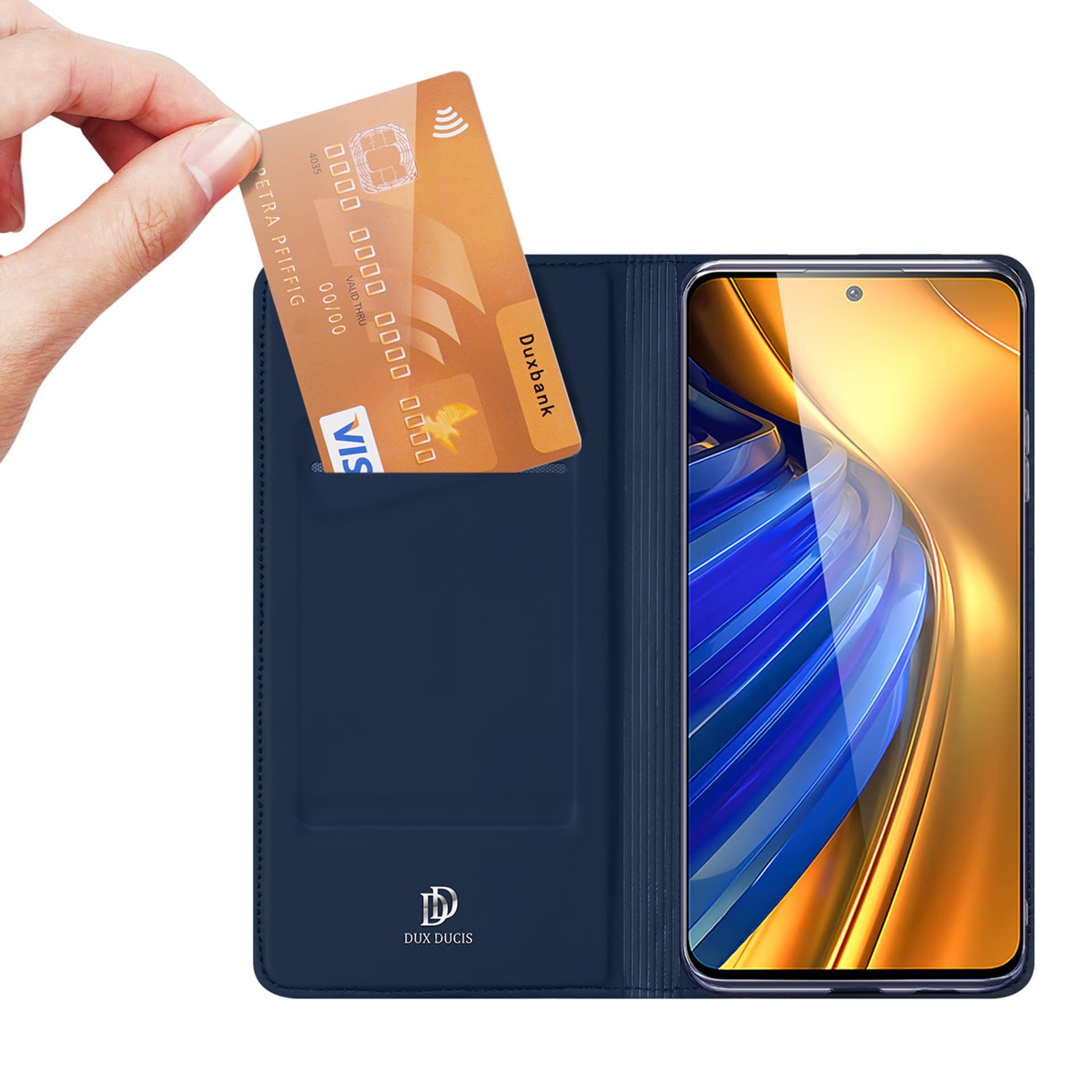 

Dux Ducis Skin Pro kabura etui pokrowiec z klapką Xiaomi Poco F4 5G niebieski