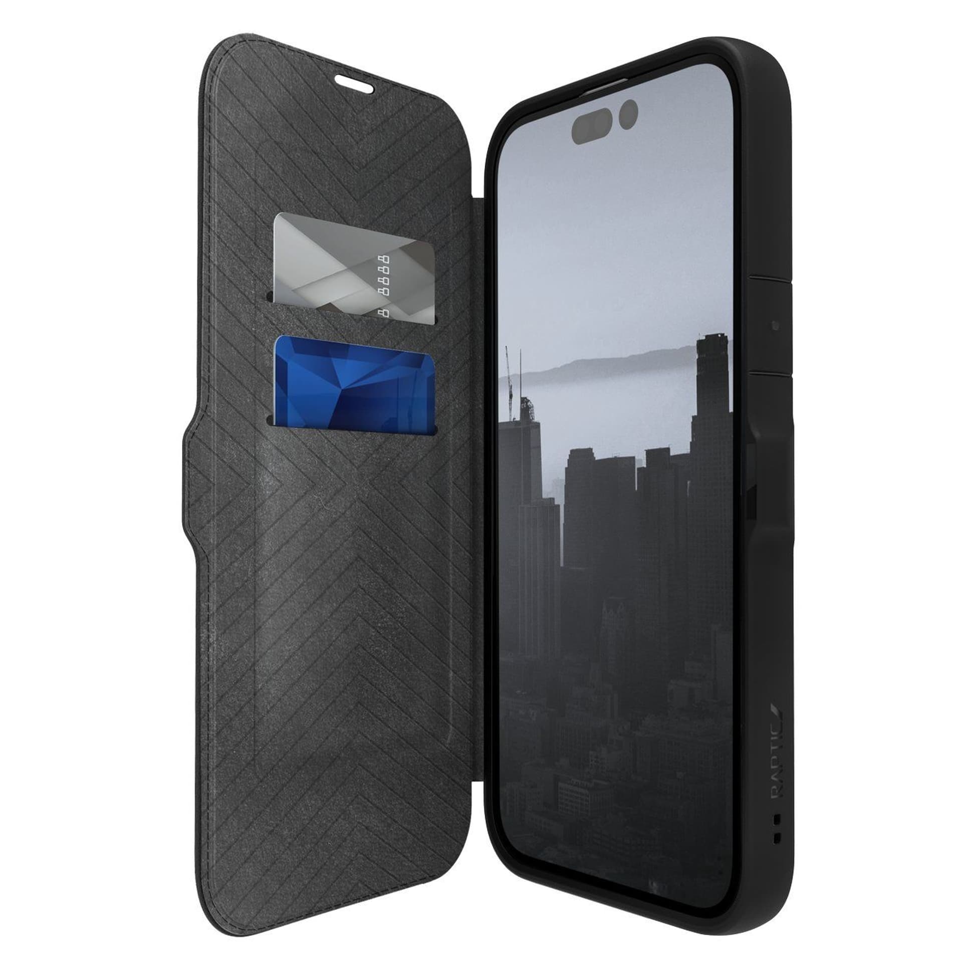 

Raptic X-Doria Urban Folio Case etui iPhone 14 Pro Max pokrowiec z klapką czarny