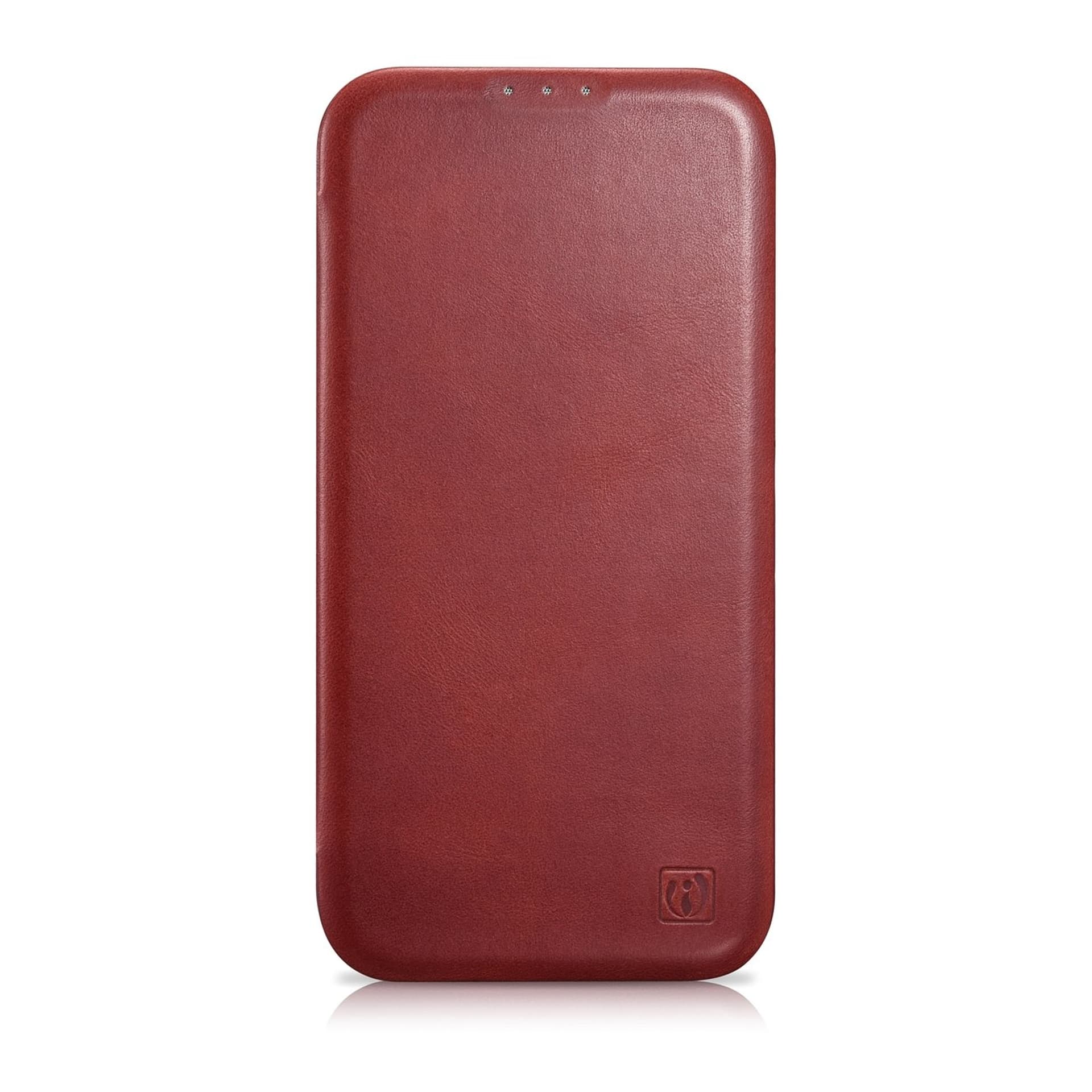 

iCarer CE Oil Wax Premium Leather Folio Case skórzane etui iPhone 14 z klapką magnetyczne MagSafe czerwony (AKI14220705-RD)
