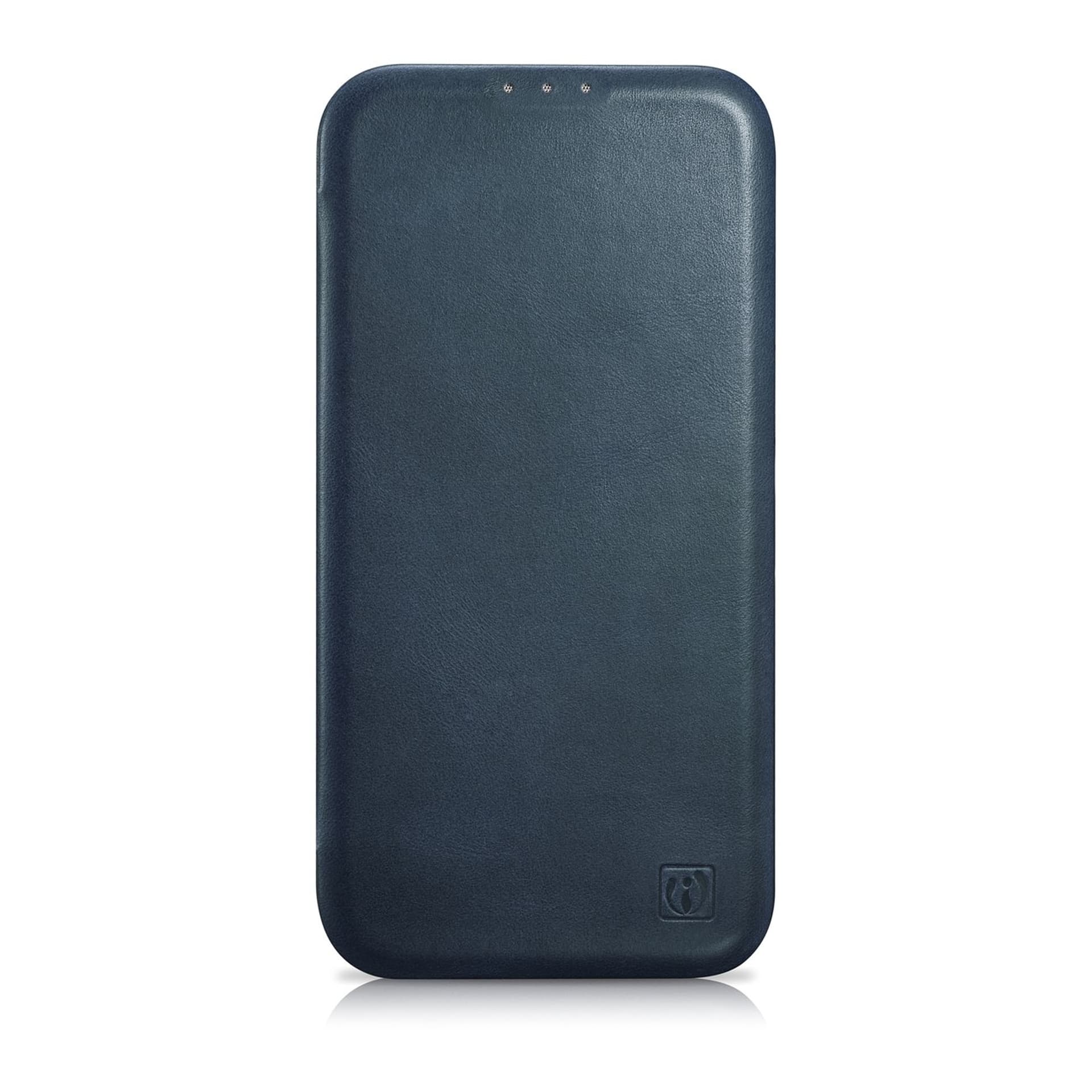 

iCarer CE Oil Wax Premium Leather Folio Case skórzane etui iPhone 14 Pro z klapką magnetyczne MagSafe niebieski (AKI14220706-BU)