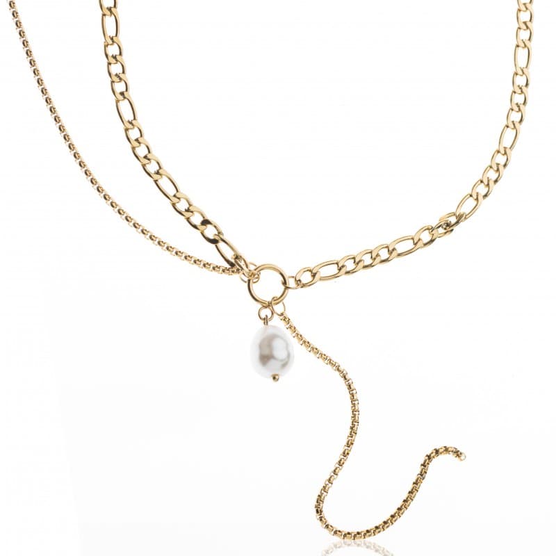 

Naszyjnik stal chirurgiczna pozłacana 14k gold NST1231
