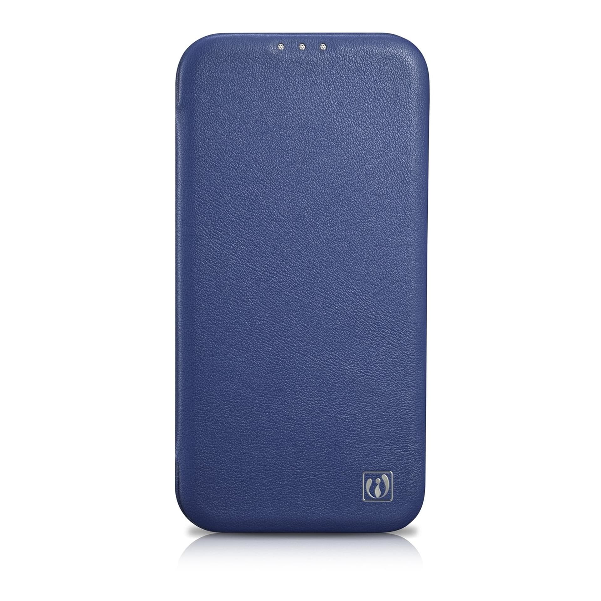

iCarer CE Premium Leather Folio Case skórzane etui iPhone 14 Pro z klapką magnetyczne MagSafe niebieski (WMI14220714-BU)