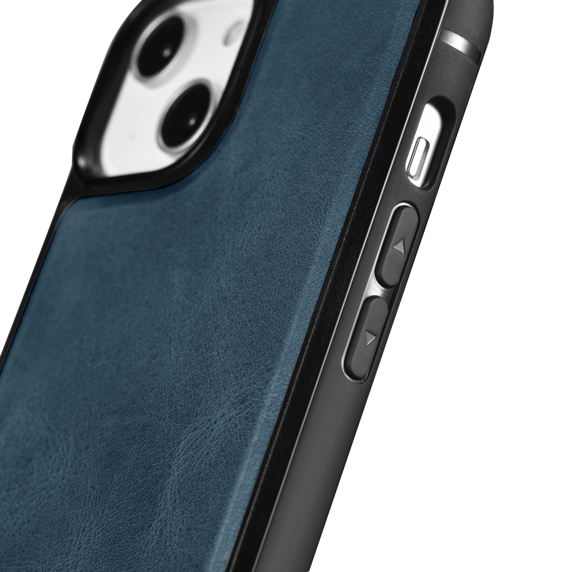 

iCarer Leather Oil Wax etui pokryte naturalną skórą do iPhone 14 (kompatybilne z MagSafe) niebieski (WMI14220717-BU)