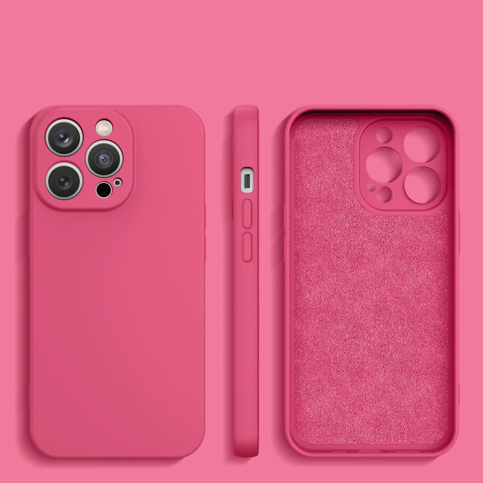 

Silicone case etui Samsung Galaxy A52 5G / Galaxy A52 silikonowy pokrowiec fuksja