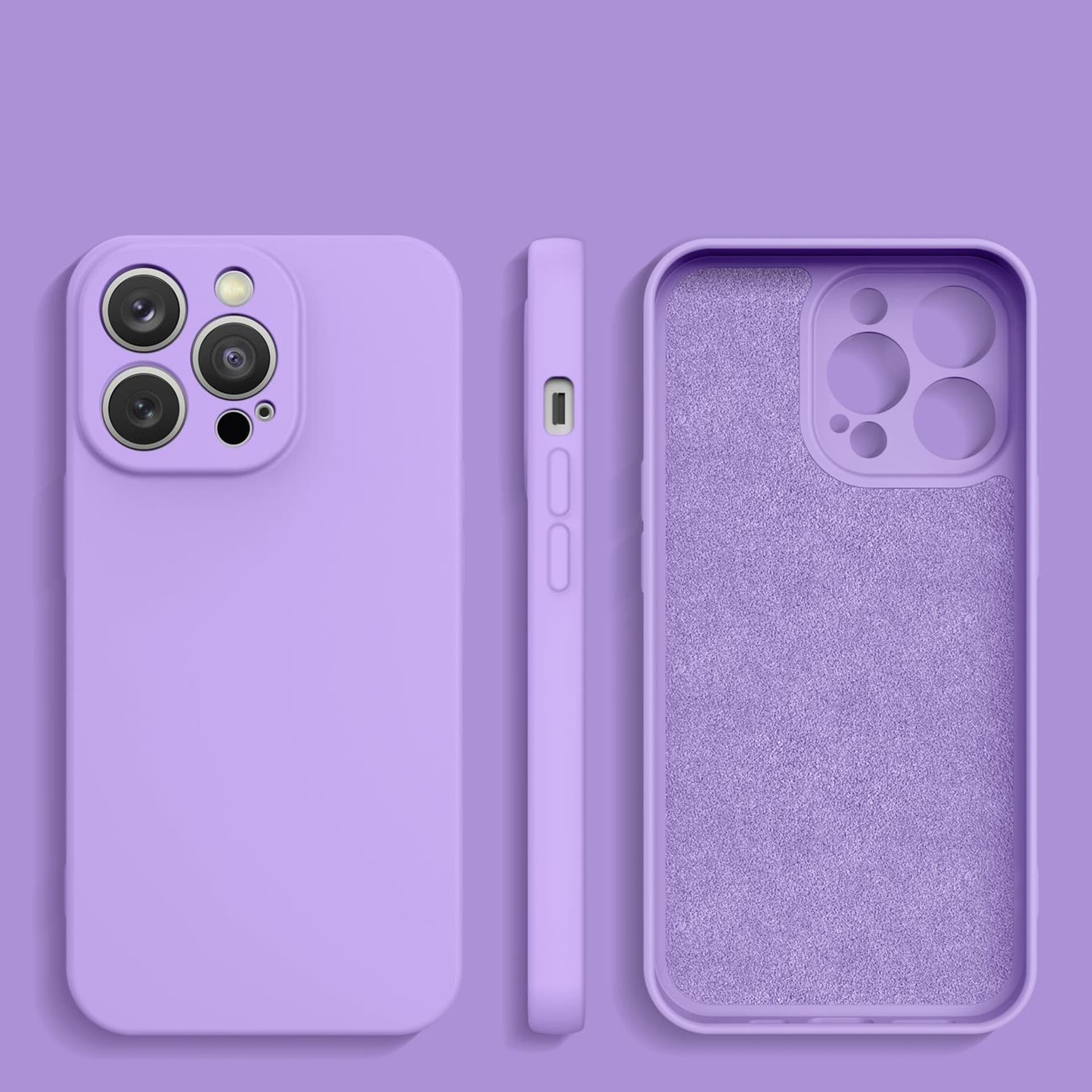 

Silicone case etui iPhone 14 Plus silikonowy pokrowiec fioletowe